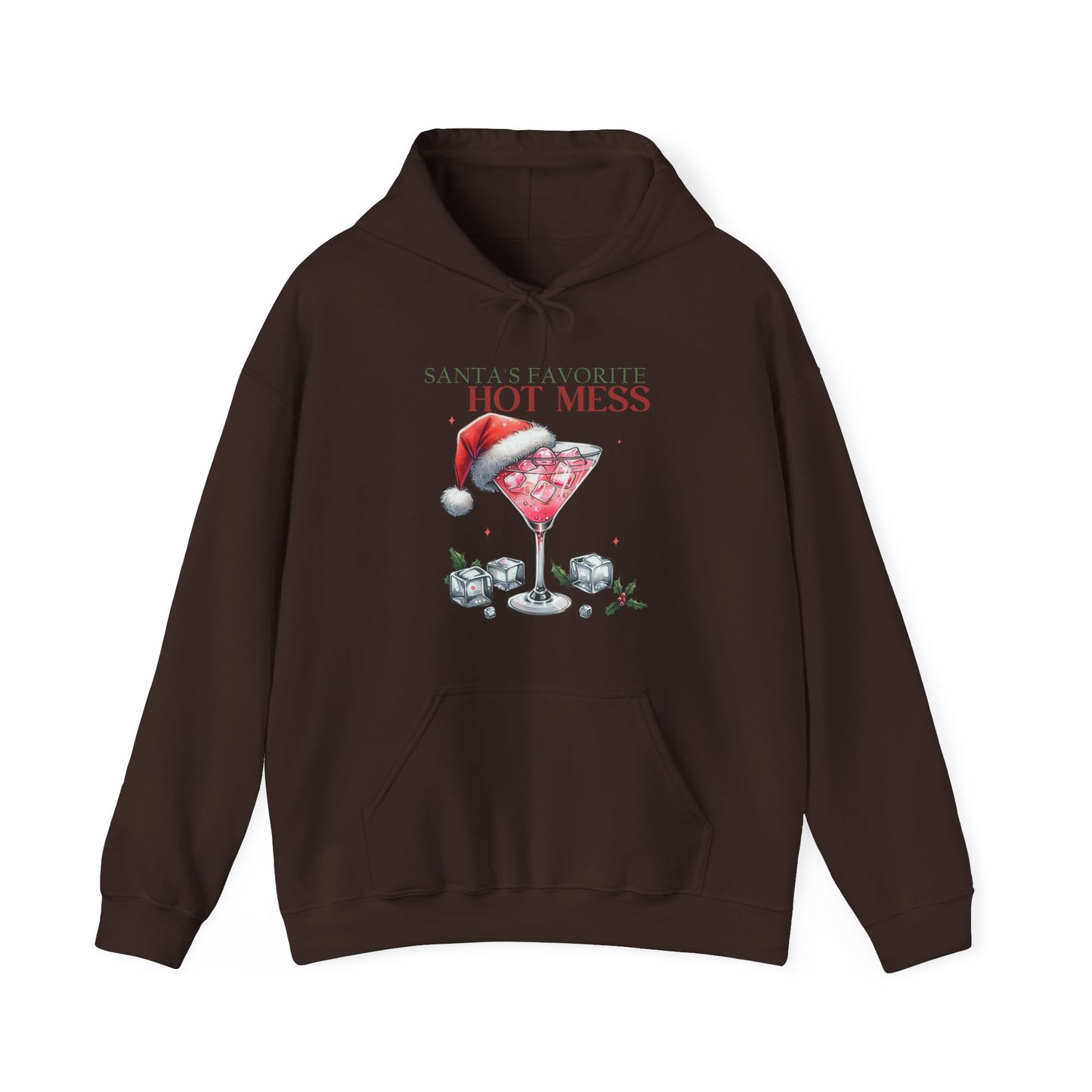Christmas 'Hot Mess' Cocktail Hoodie — Funny Holiday Party Sweatshirt