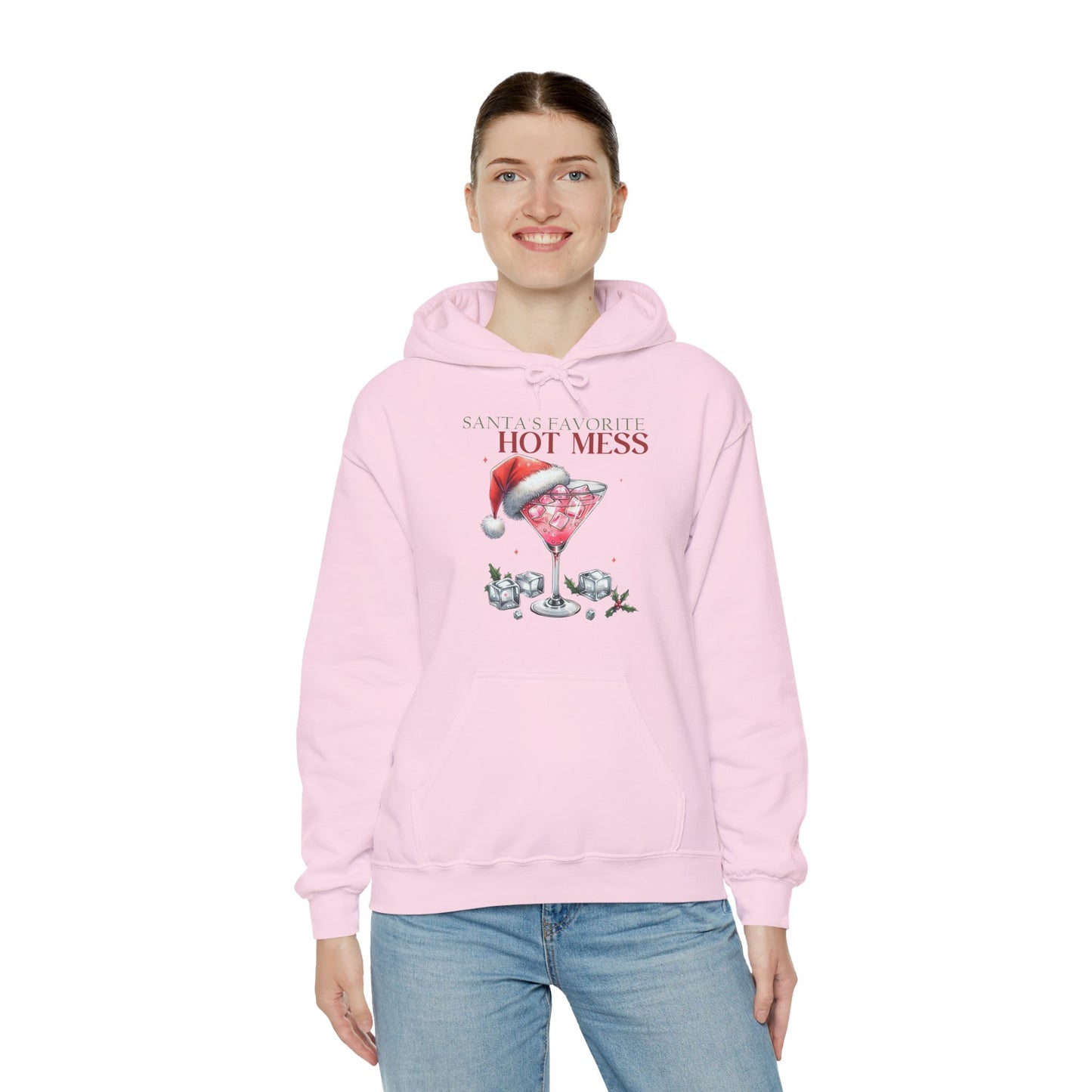 Christmas 'Hot Mess' Cocktail Hoodie — Funny Holiday Party Sweatshirt