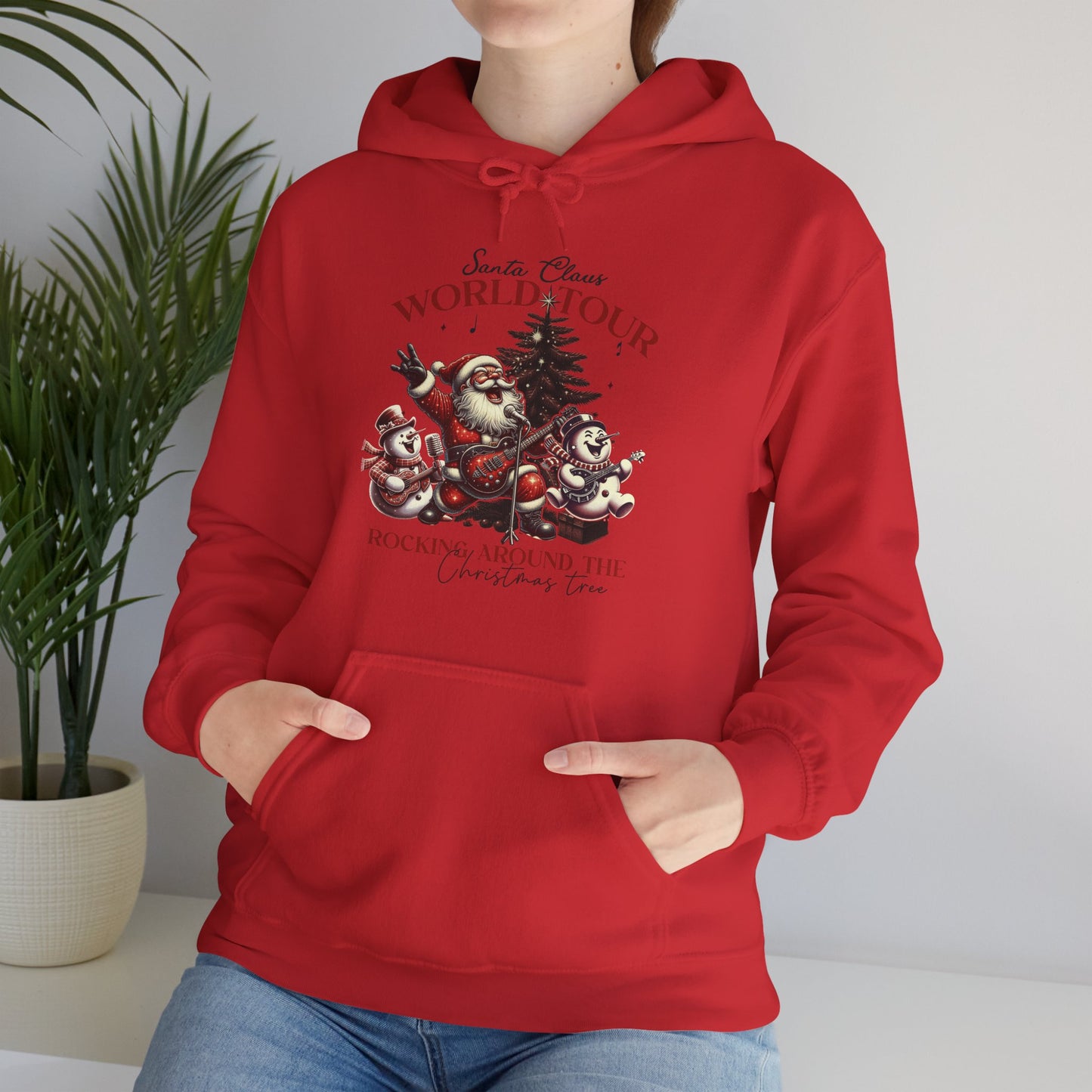 Santa Claus World Tour Hoodie — 'Rocking Around the' Christmas Sweatshirt