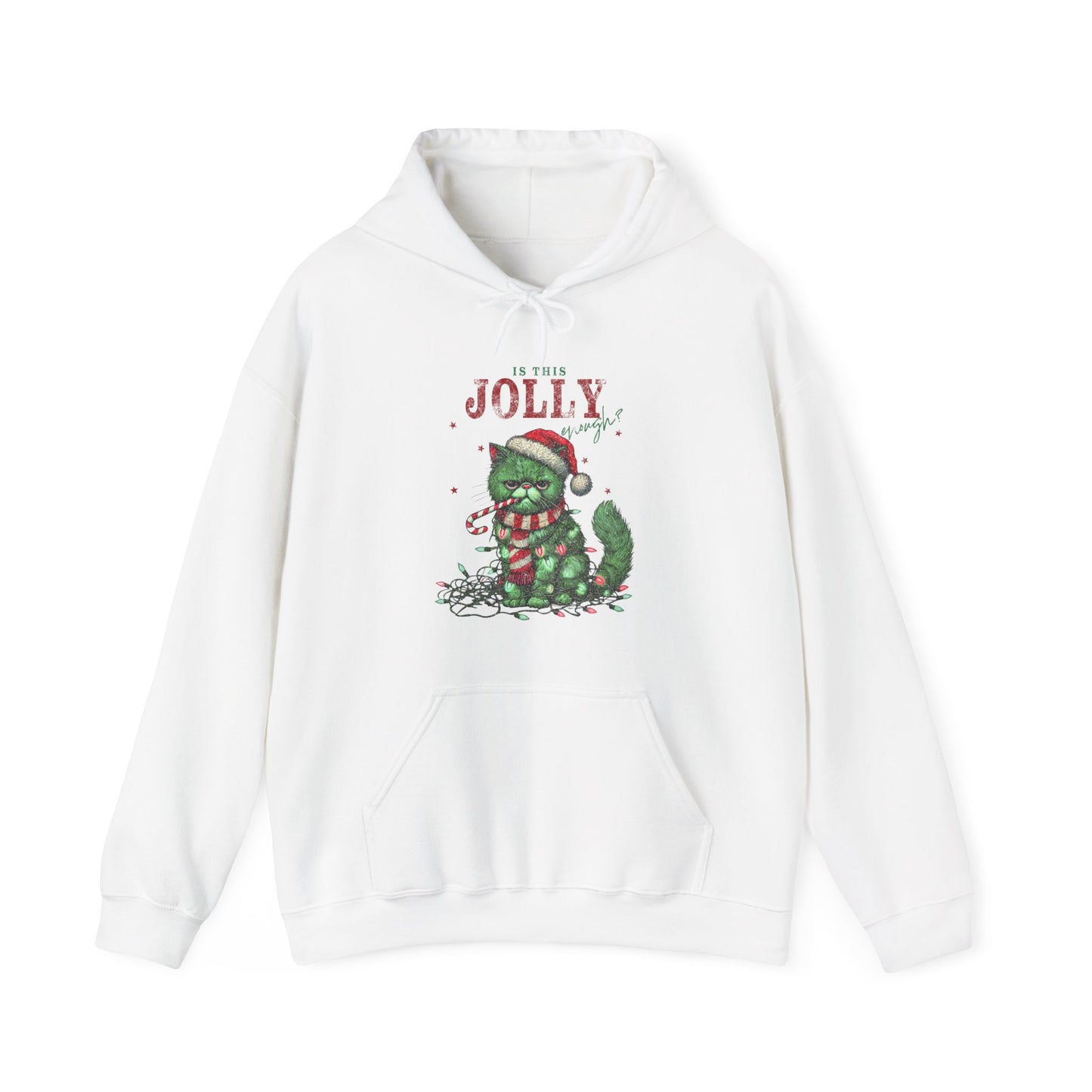 Holiday Dino Hoodie - "Be Jolly" Cute Christmas T-Rex Sweatshirt