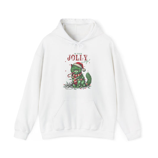 Holiday Dino Hoodie - "Be Jolly" Cute Christmas T-Rex Sweatshirt
