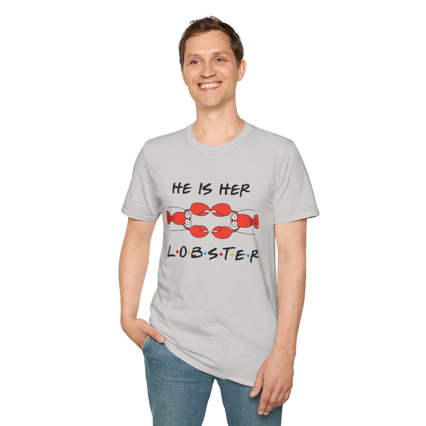 T-Shirt — "He Is Her Lobster" Matching Friends/Partner Tee