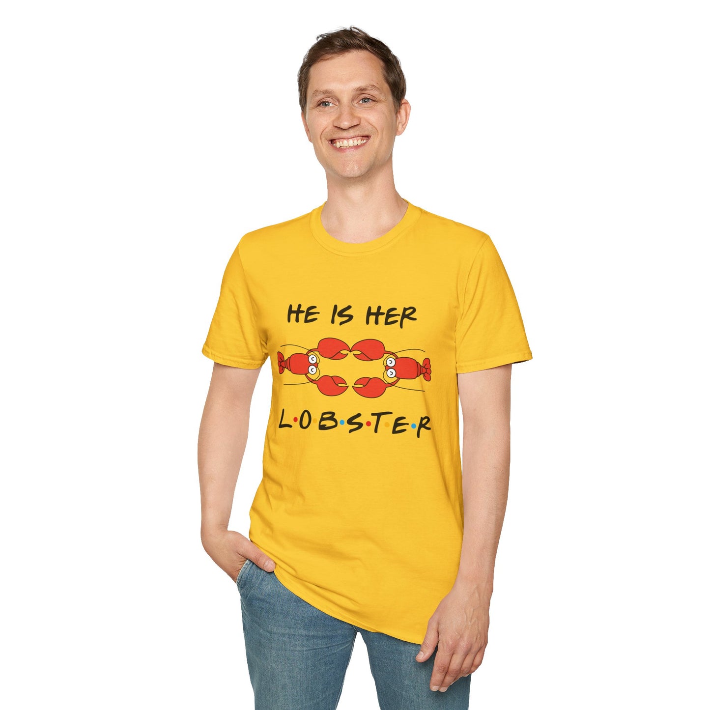 T-Shirt — "He Is Her Lobster" Matching Friends/Partner Tee