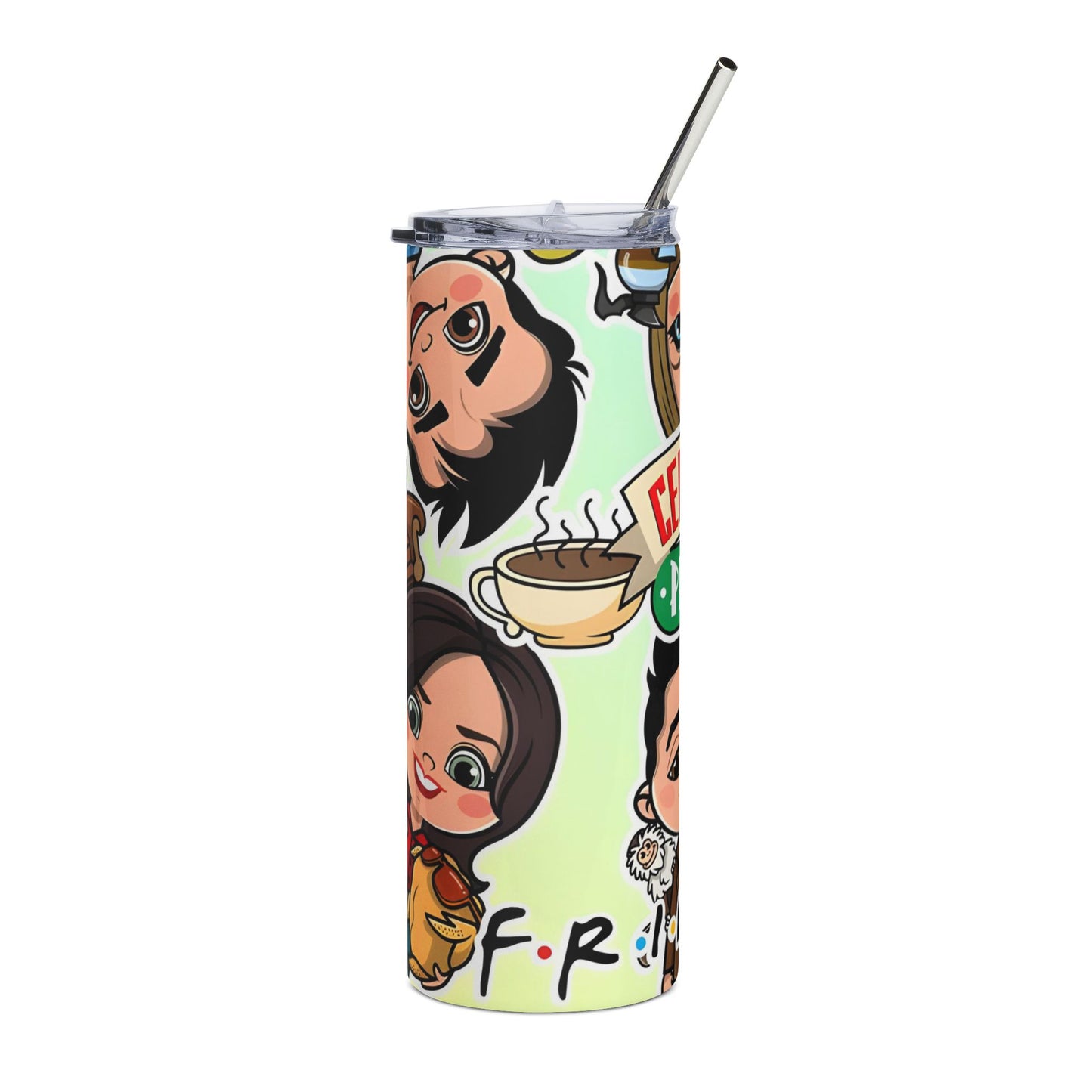 Central Perk Friends Cartoon Stainless Steel Tumbler - 20oz Insulated Travel Cup