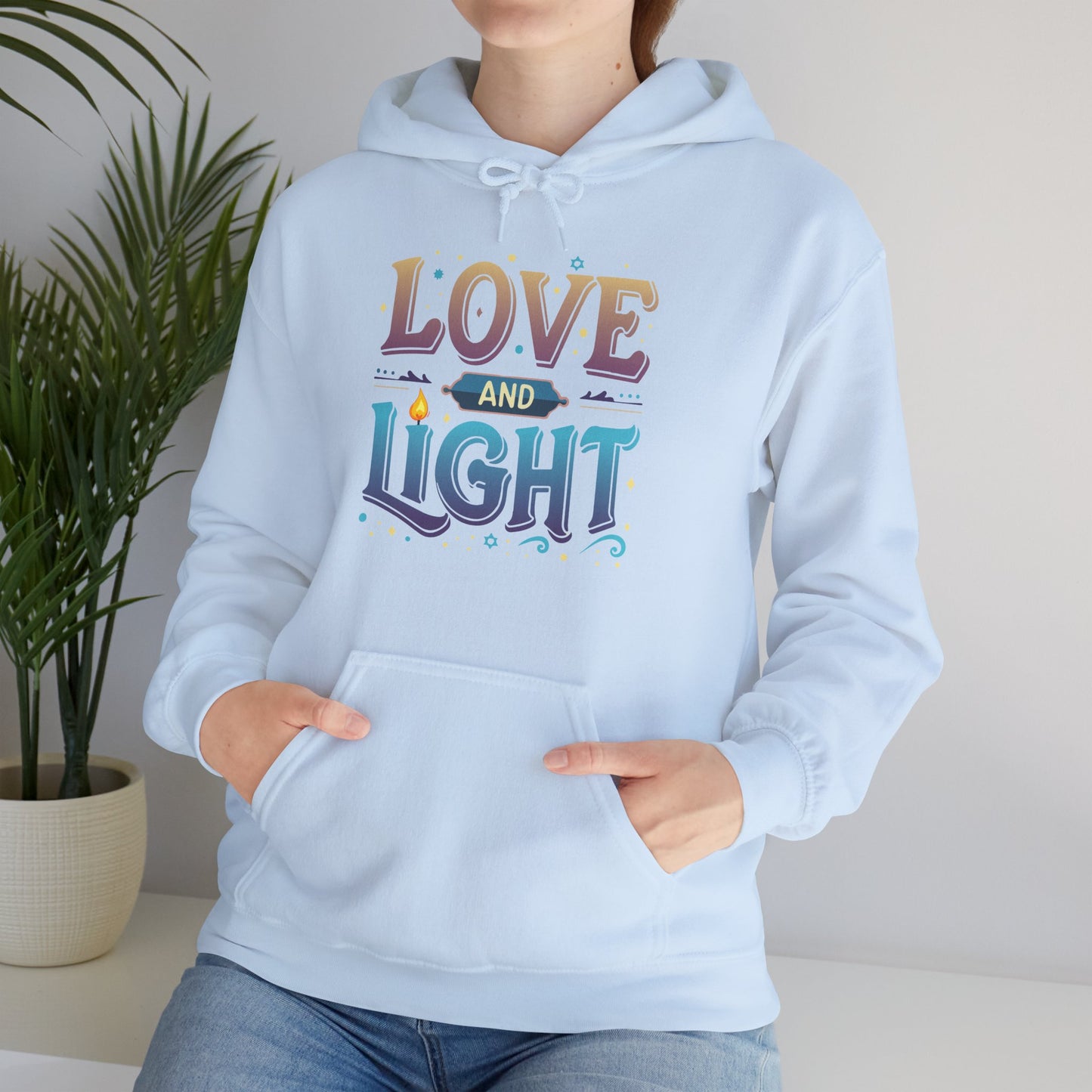 Love and Light Hoodie – Positive Message Pullover for Spiritual & Mindful Living