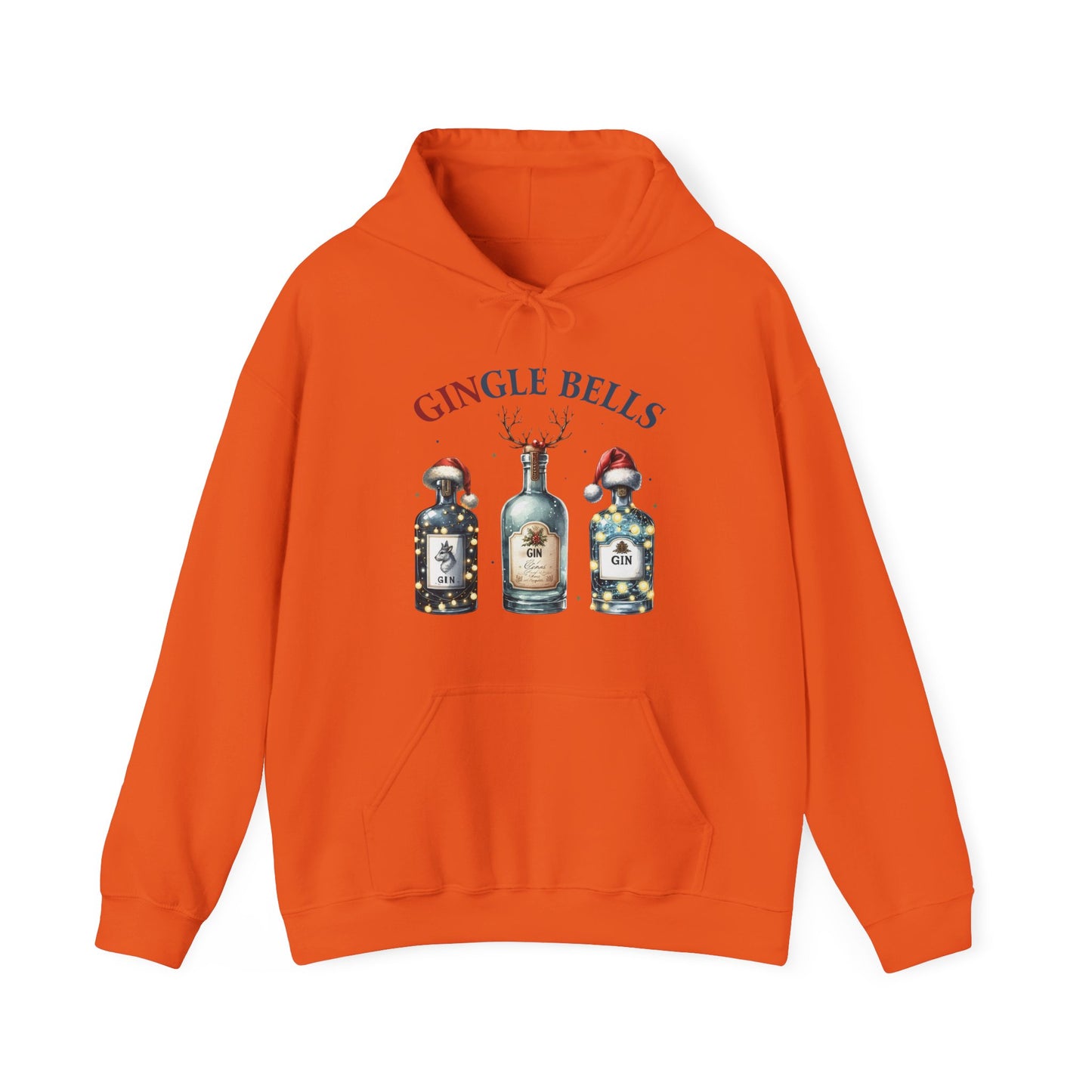 Hoodie — "Gingle Bells" Festive Bottle Christmas Hooded Sweatshirt