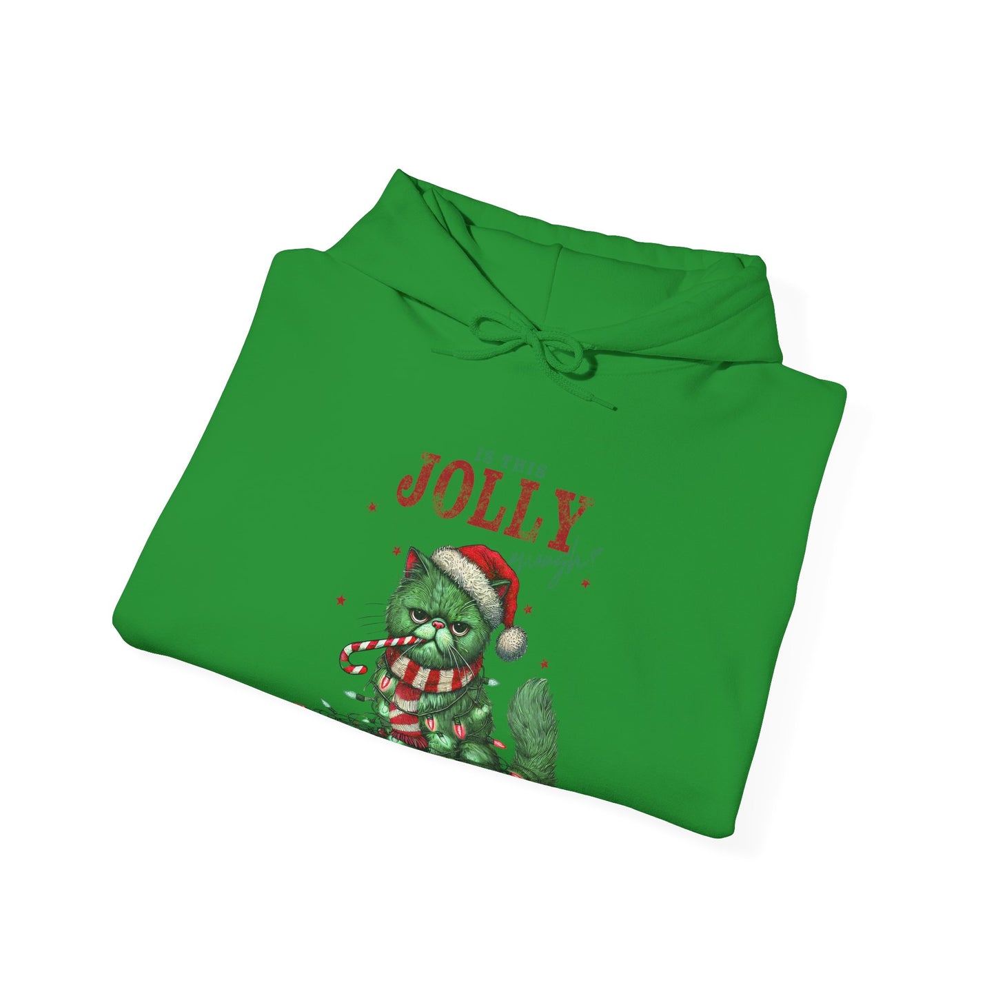 Holiday Dino Hoodie - "Be Jolly" Cute Christmas T-Rex Sweatshirt
