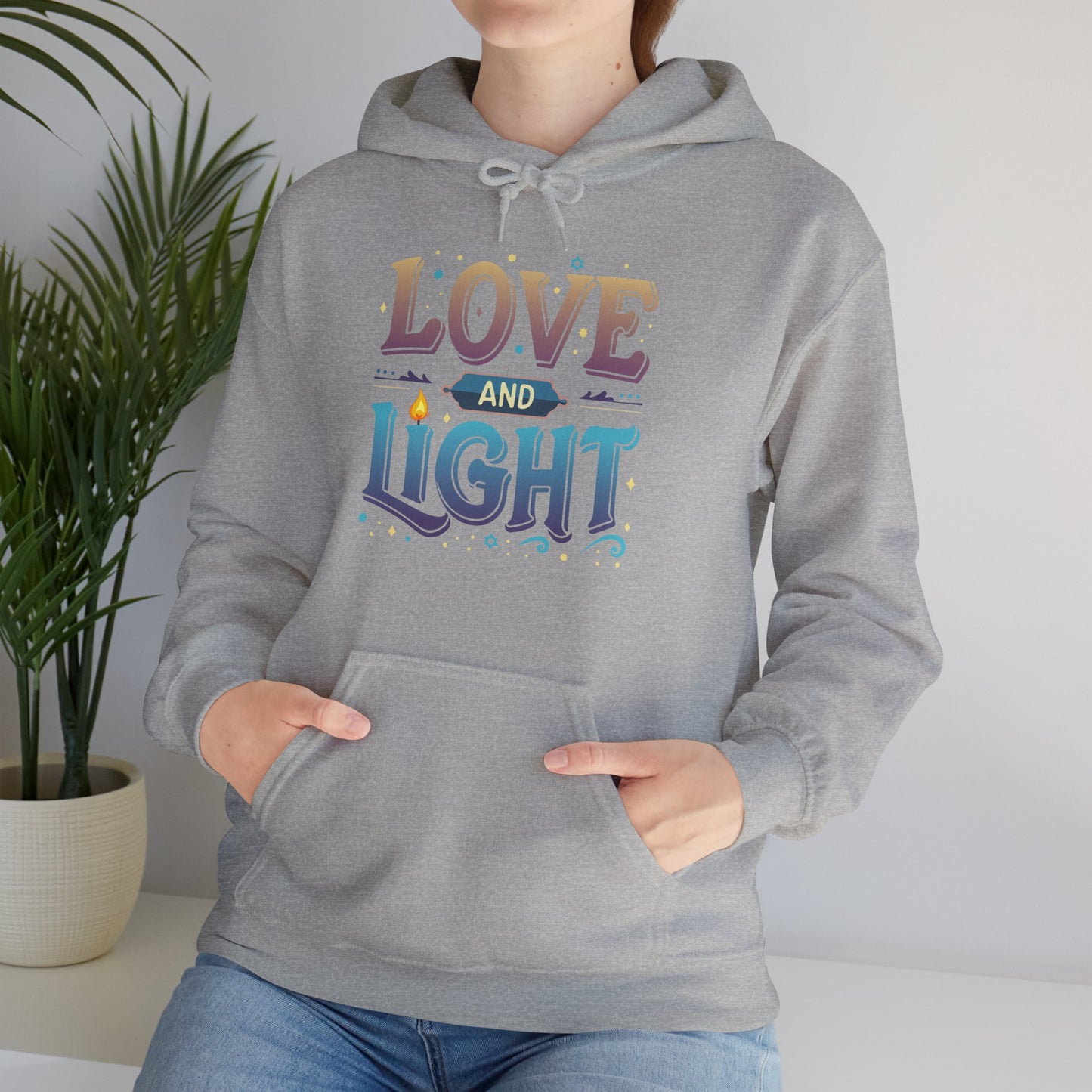Love and Light Hoodie – Positive Message Pullover for Spiritual & Mindful Living