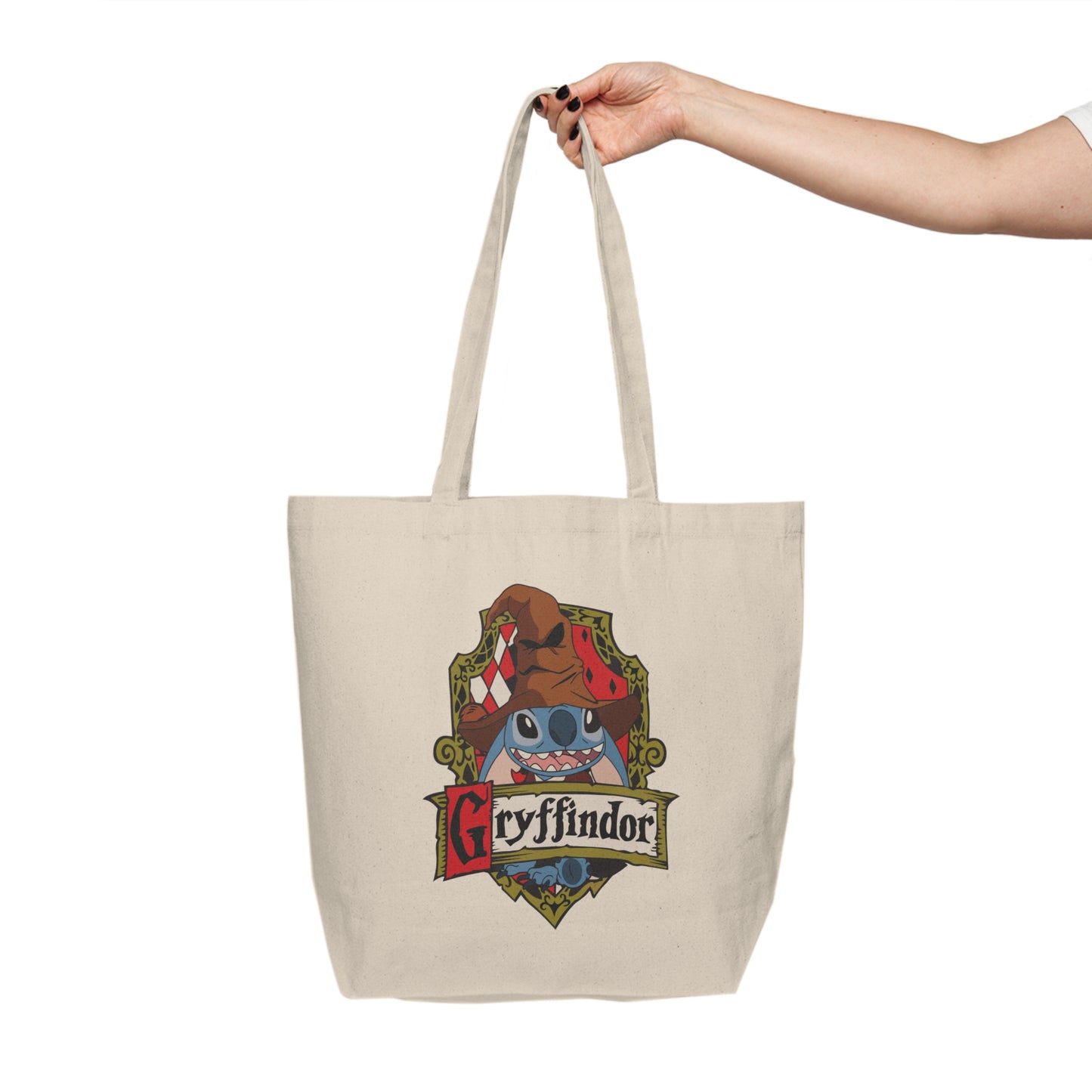 Gryffindor Crest Canvas Tote Bag — Wizarding House Shopper