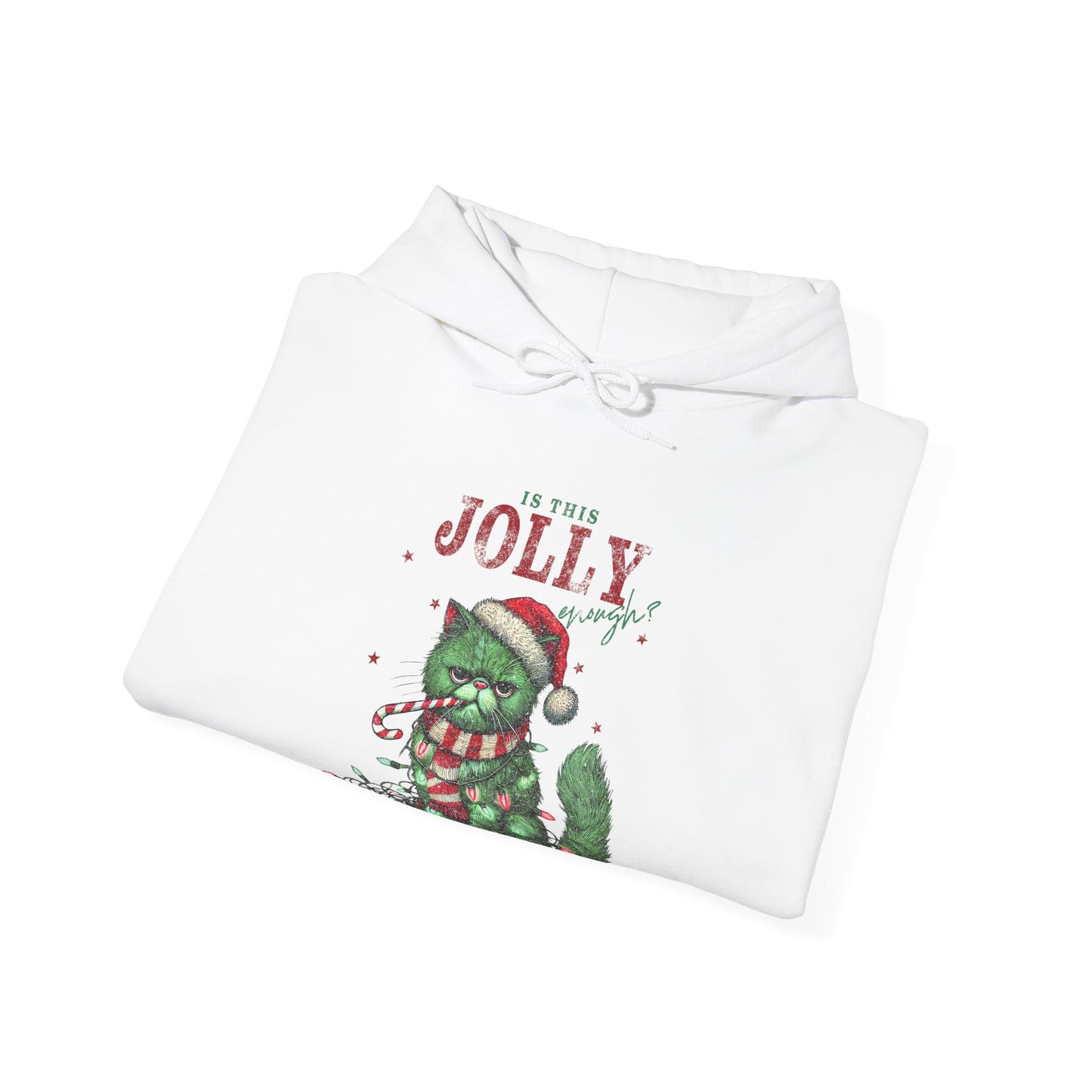 Holiday Dino Hoodie - "Be Jolly" Cute Christmas T-Rex Sweatshirt