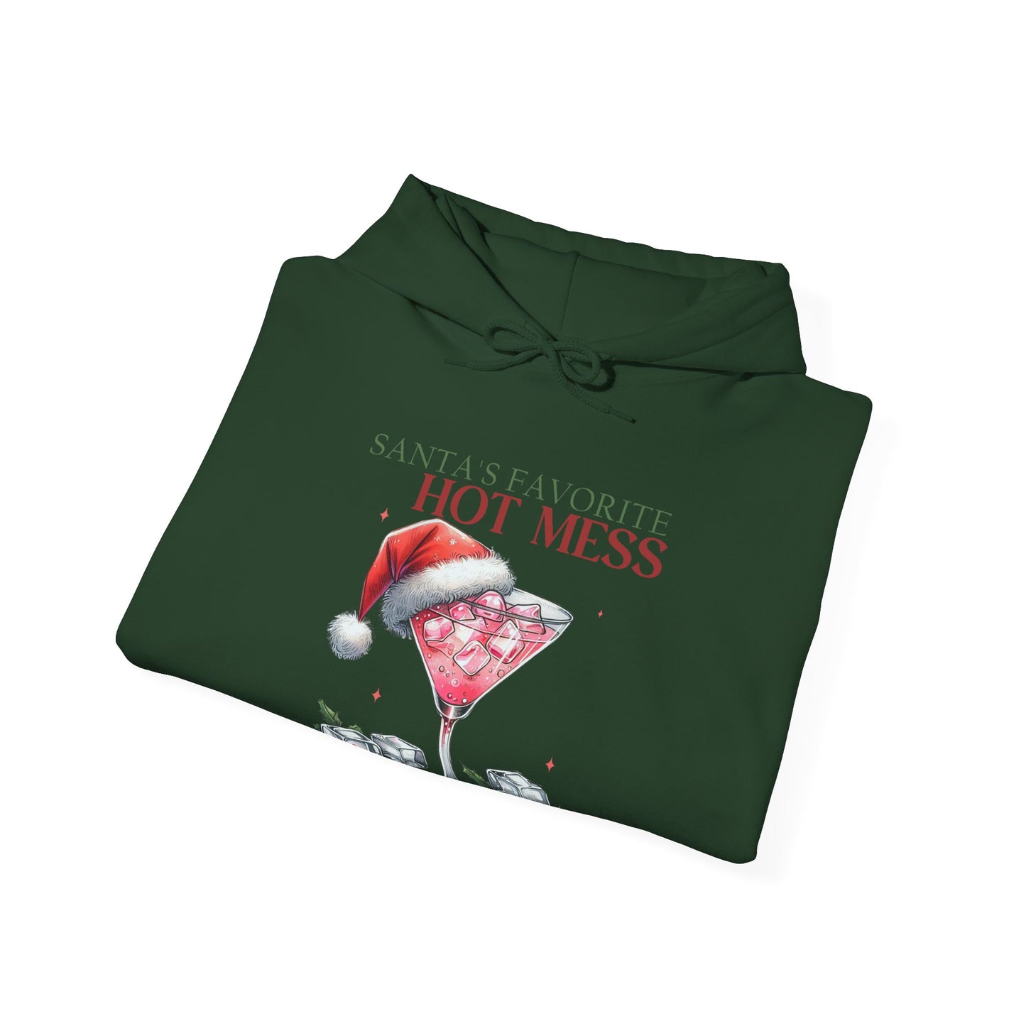 Christmas 'Hot Mess' Cocktail Hoodie — Funny Holiday Party Sweatshirt