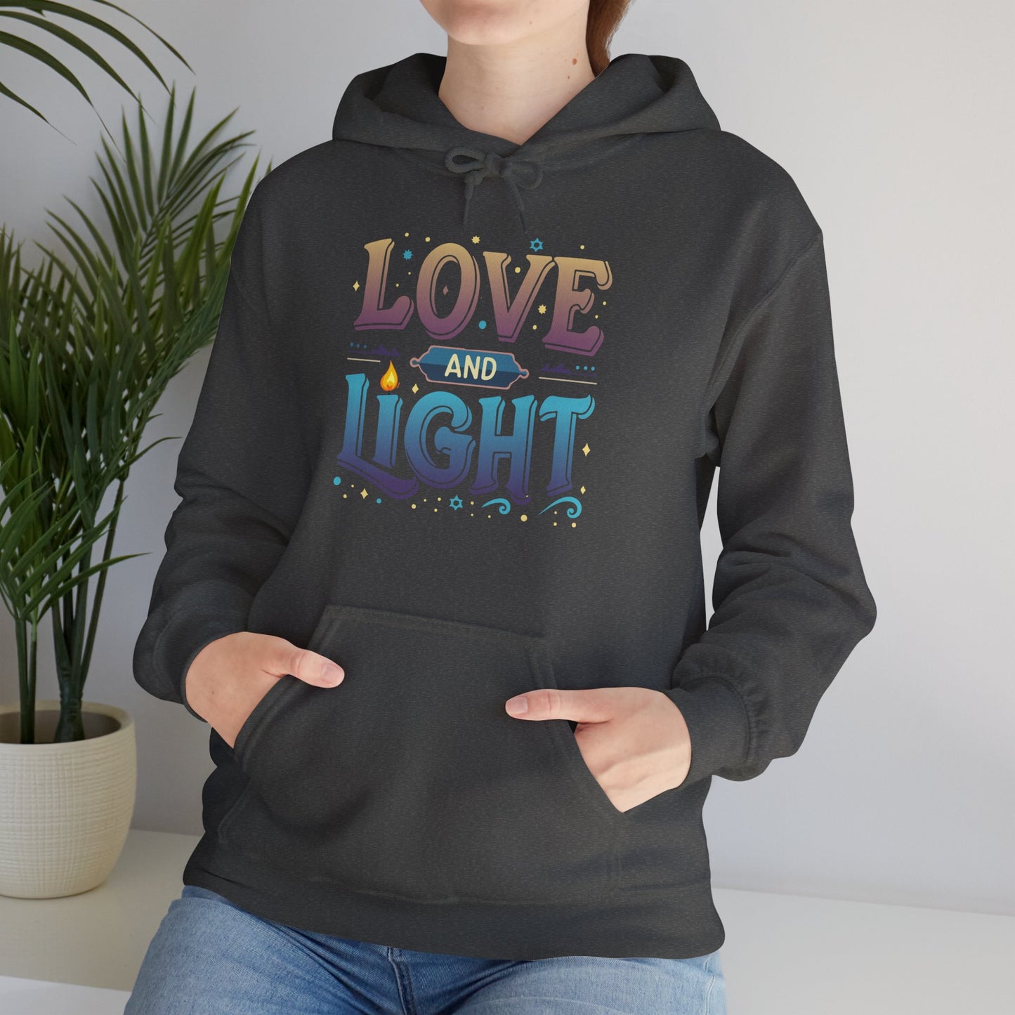 Love and Light Hoodie – Positive Message Pullover for Spiritual & Mindful Living