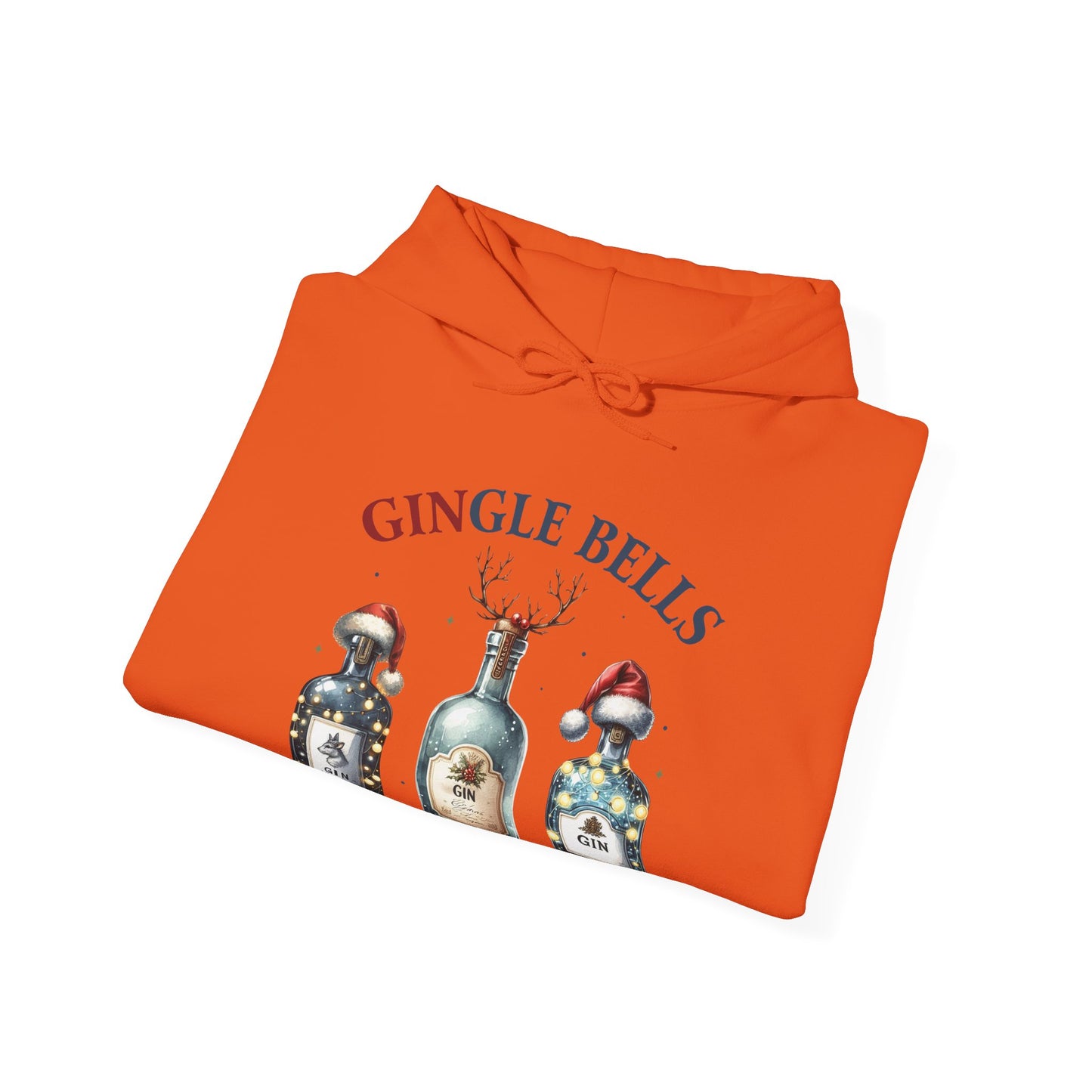 Hoodie — "Gingle Bells" Festive Bottle Christmas Hooded Sweatshirt