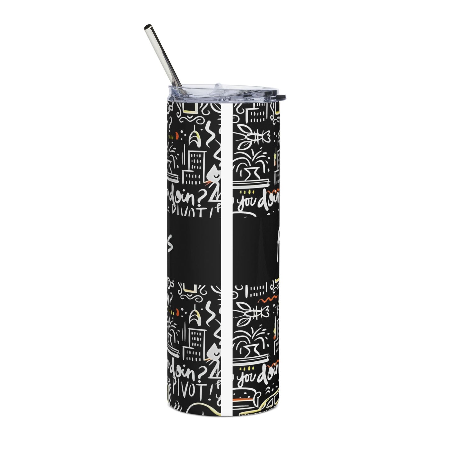 Friends TV Show Stainless Steel 20oz Tumbler — 'F.R.I.E.N.D.S' Doodle Design