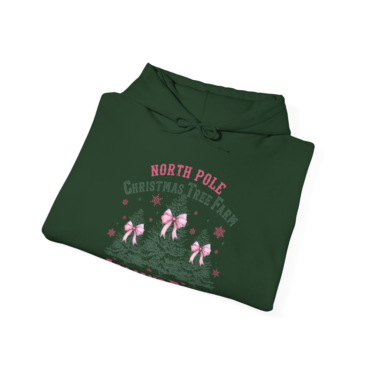Christmas Tree Farm Hoodie - "North Pole Christmas Tree Farm Always Fresh" Cozy Holiday Pullover