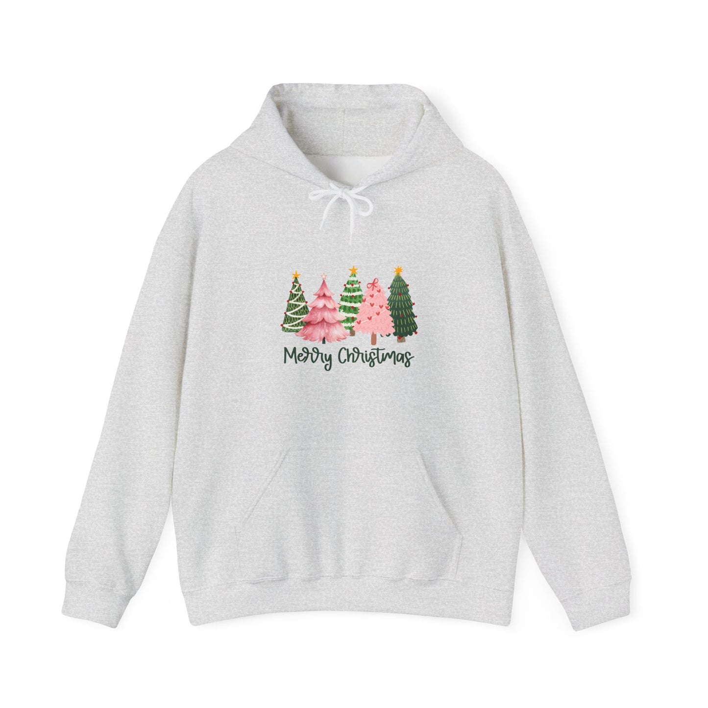 Christmas Tree Cluster Hoodie – "Merry Christmas" Festive Holiday Sweatshirt
