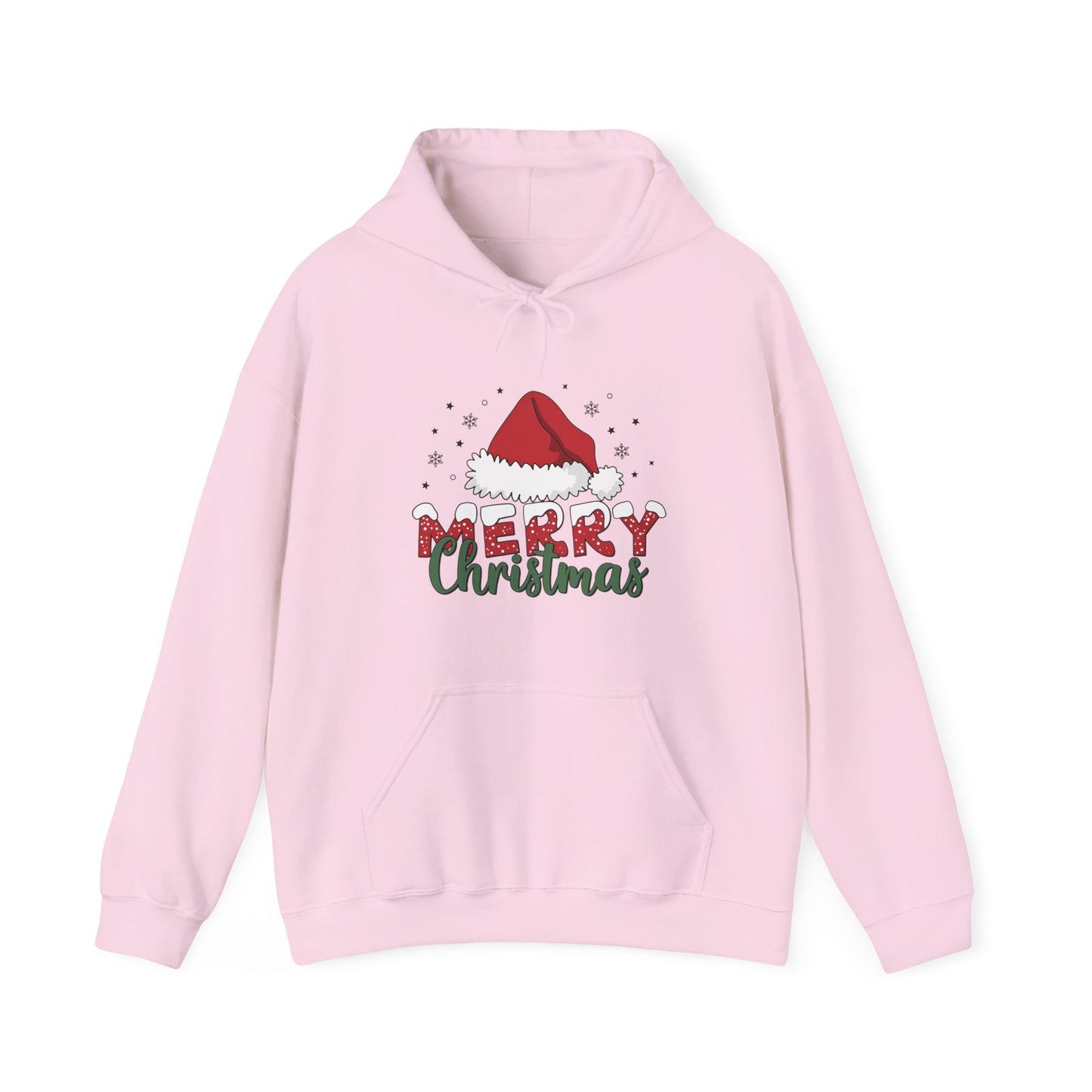 Christmas Hoodie - 'Merry Christmas' Santa Hat Holiday Sweatshirt