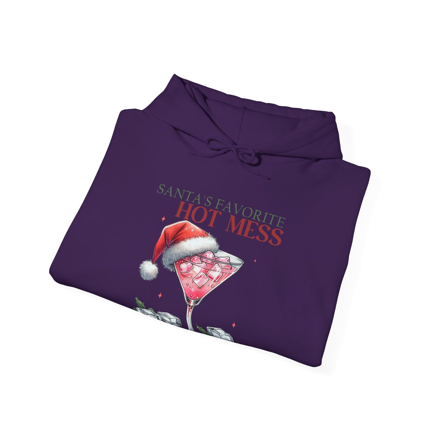 Christmas 'Hot Mess' Cocktail Hoodie — Funny Holiday Party Sweatshirt