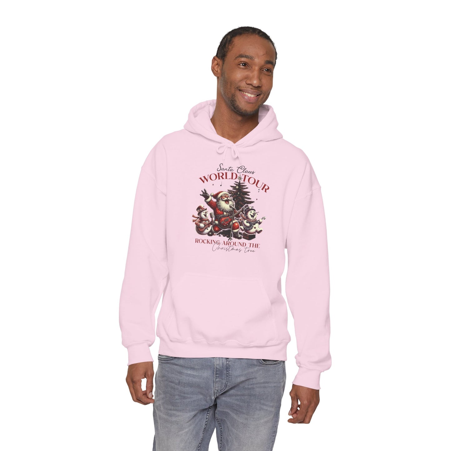 Santa Claus World Tour Hoodie — 'Rocking Around the' Christmas Sweatshirt