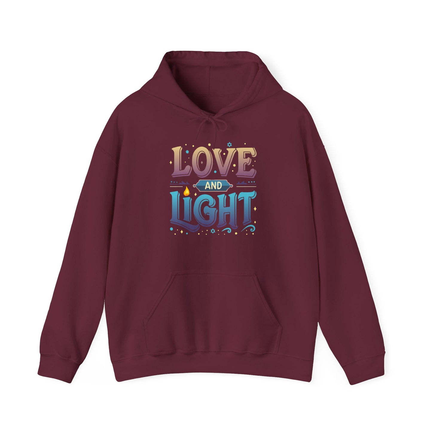 Love and Light Hoodie – Positive Message Pullover for Spiritual & Mindful Living