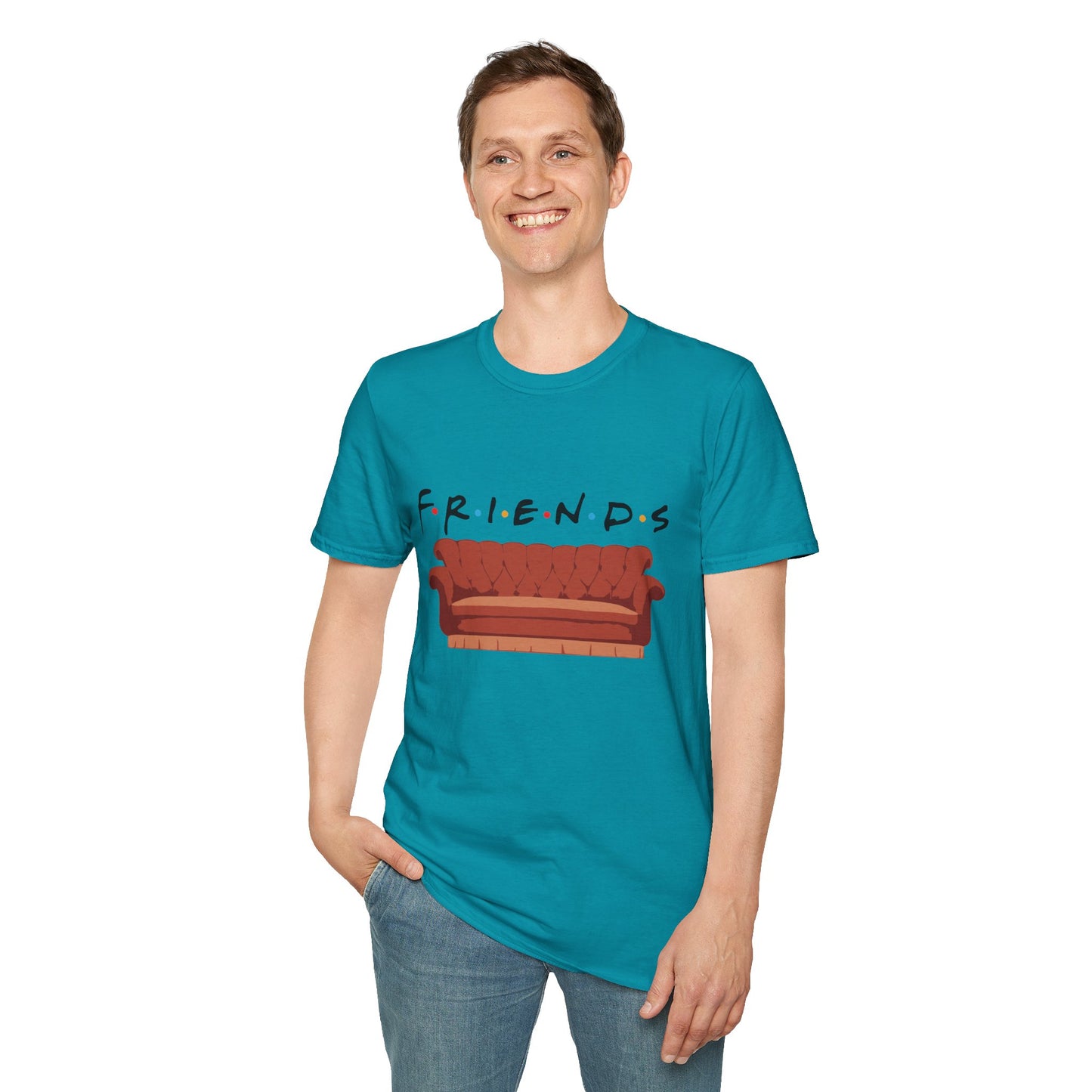 Friends TV Show Couch T-Shirt — Retro Sitcom Logo Tee
