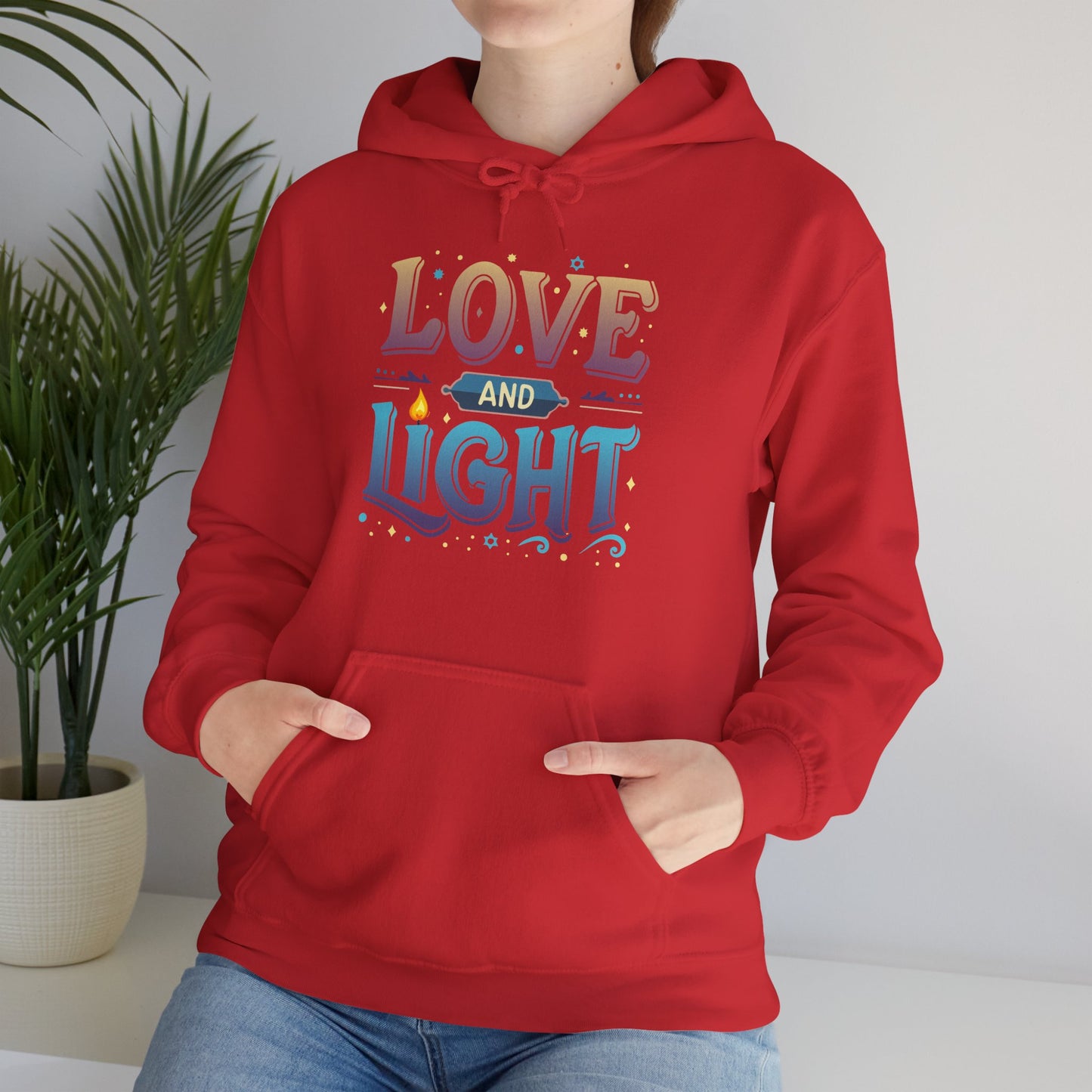 Love and Light Hoodie – Positive Message Pullover for Spiritual & Mindful Living