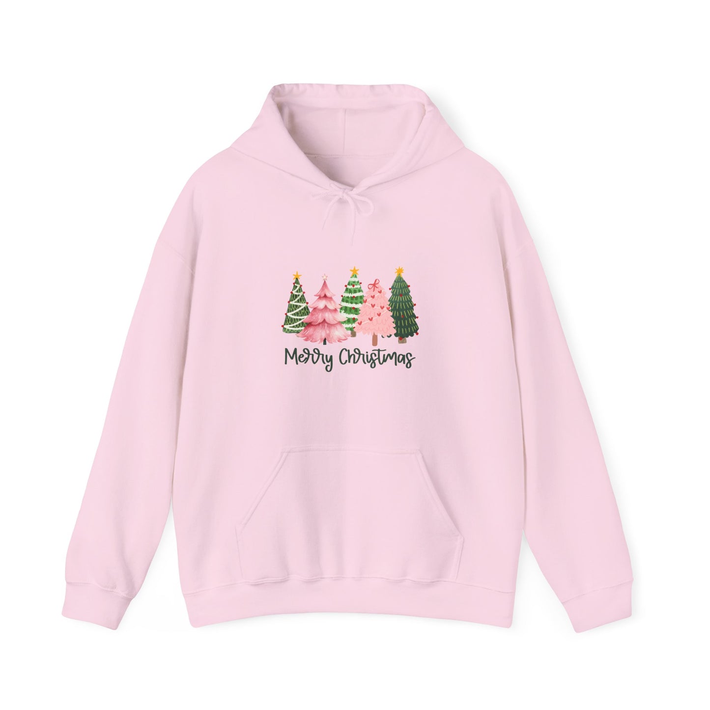 Christmas Tree Cluster Hoodie – "Merry Christmas" Festive Holiday Sweatshirt
