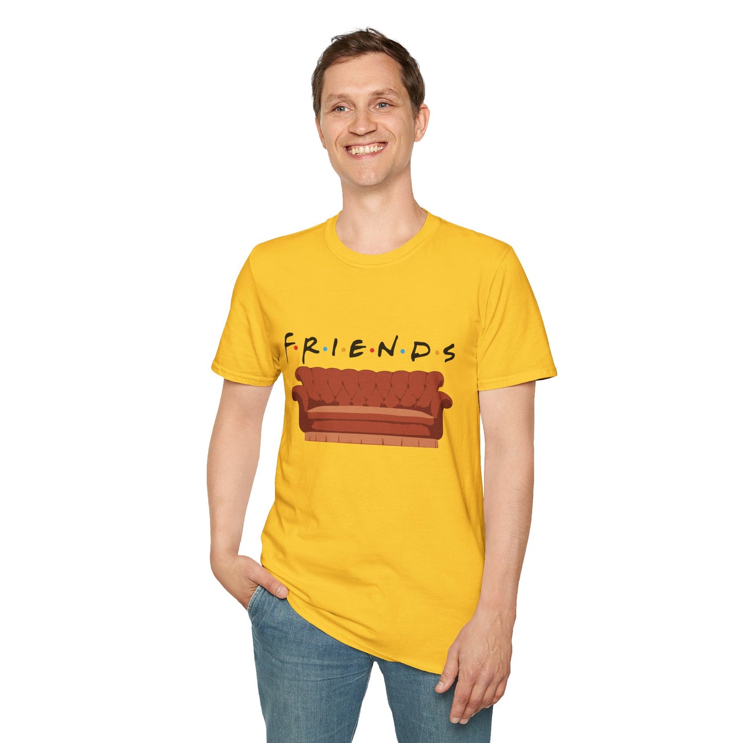 Friends TV Show Couch T-Shirt — Retro Sitcom Logo Tee
