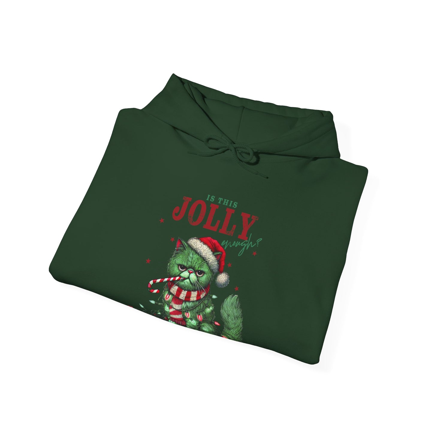 Holiday Dino Hoodie - "Be Jolly" Cute Christmas T-Rex Sweatshirt