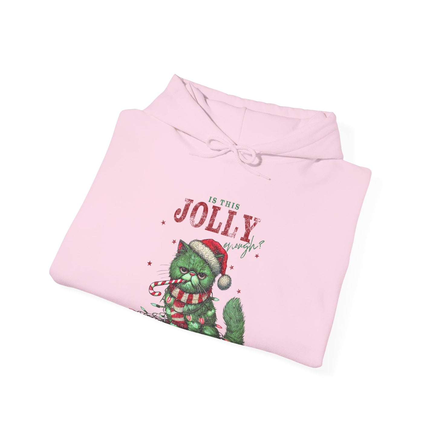 Holiday Dino Hoodie - "Be Jolly" Cute Christmas T-Rex Sweatshirt