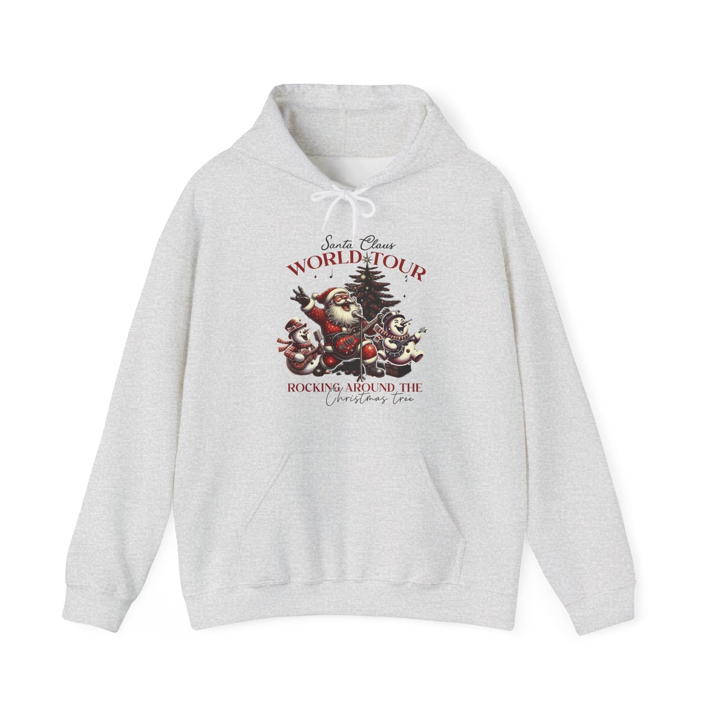 Santa Claus World Tour Hoodie — 'Rocking Around the' Christmas Sweatshirt