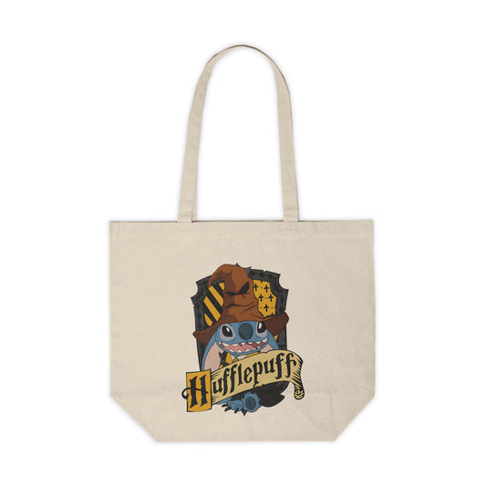Hufflepuff Stitch Canvas Tote Bag — Cute Wizard House Shopper
