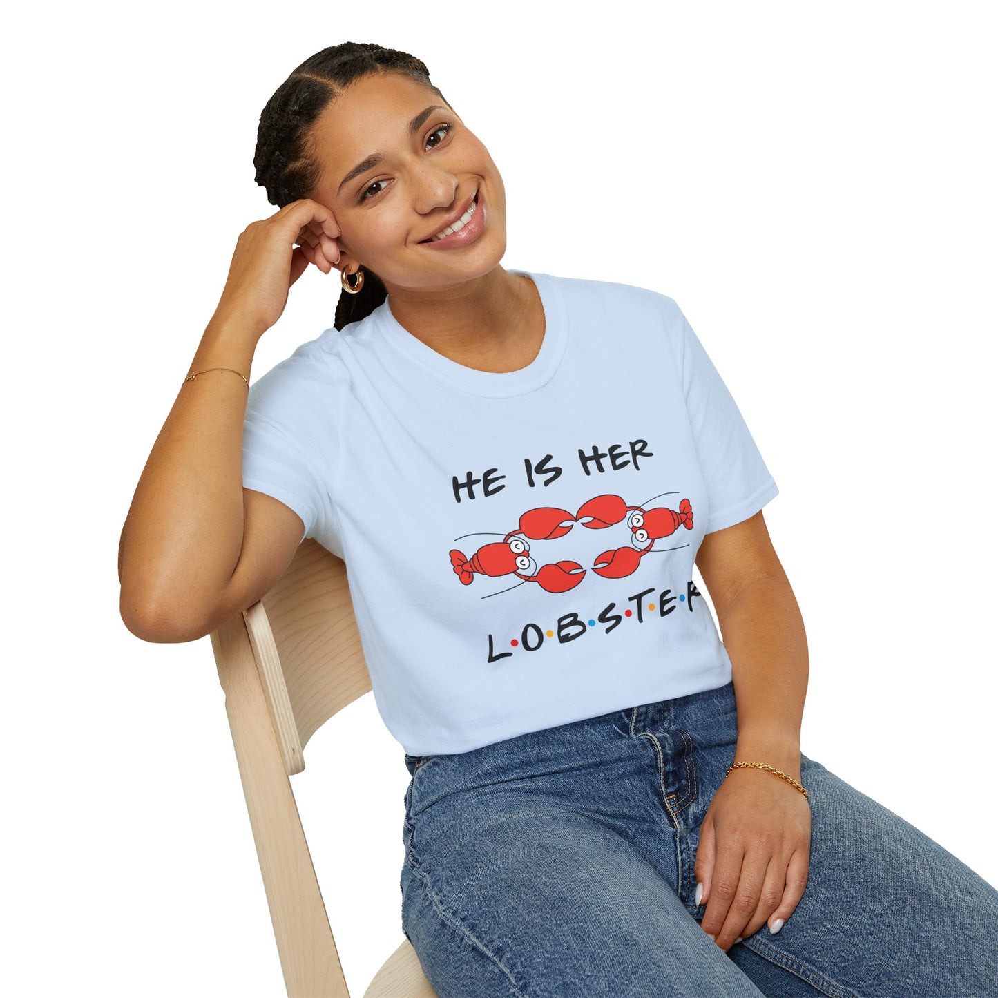 T-Shirt — "He Is Her Lobster" Matching Friends/Partner Tee