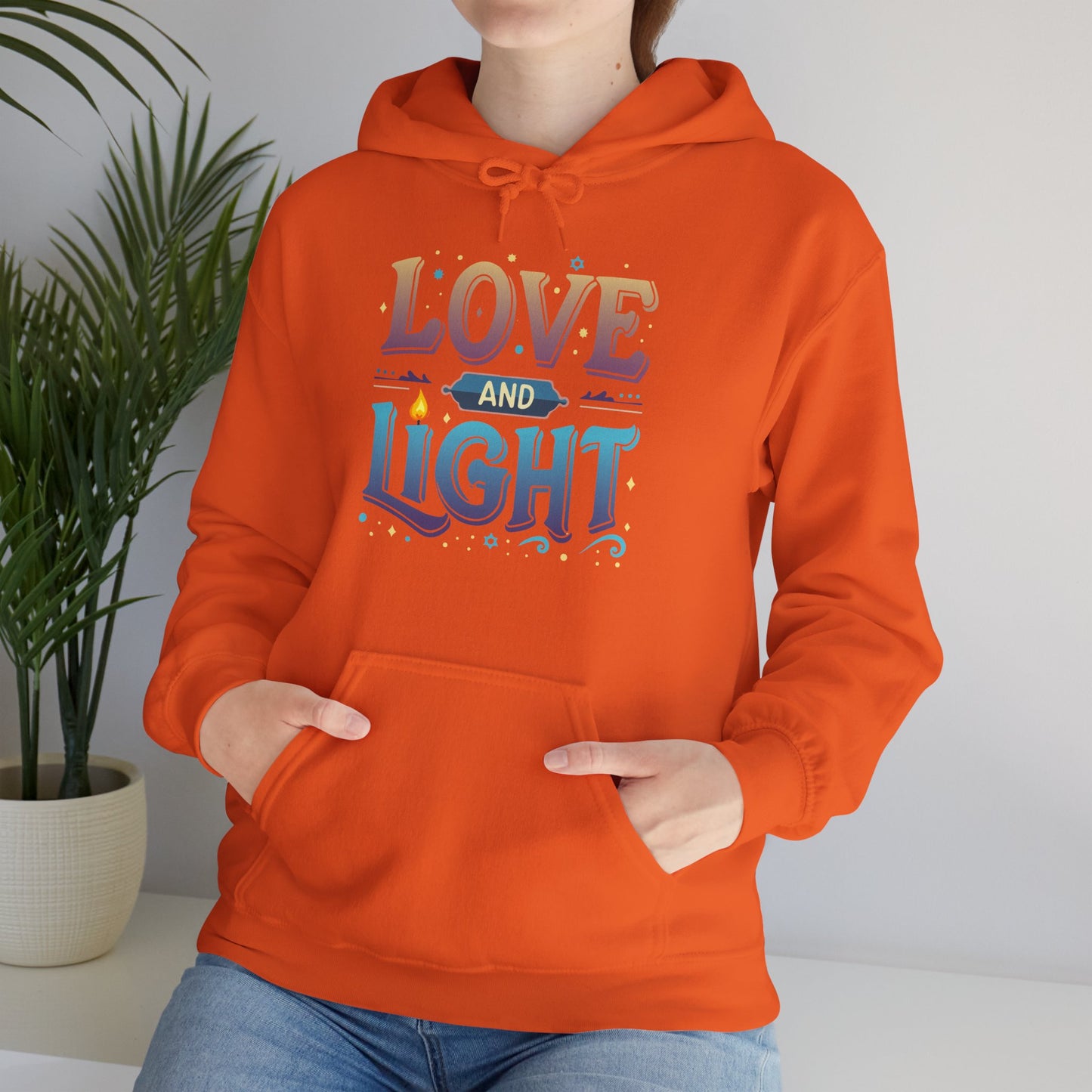 Love and Light Hoodie – Positive Message Pullover for Spiritual & Mindful Living