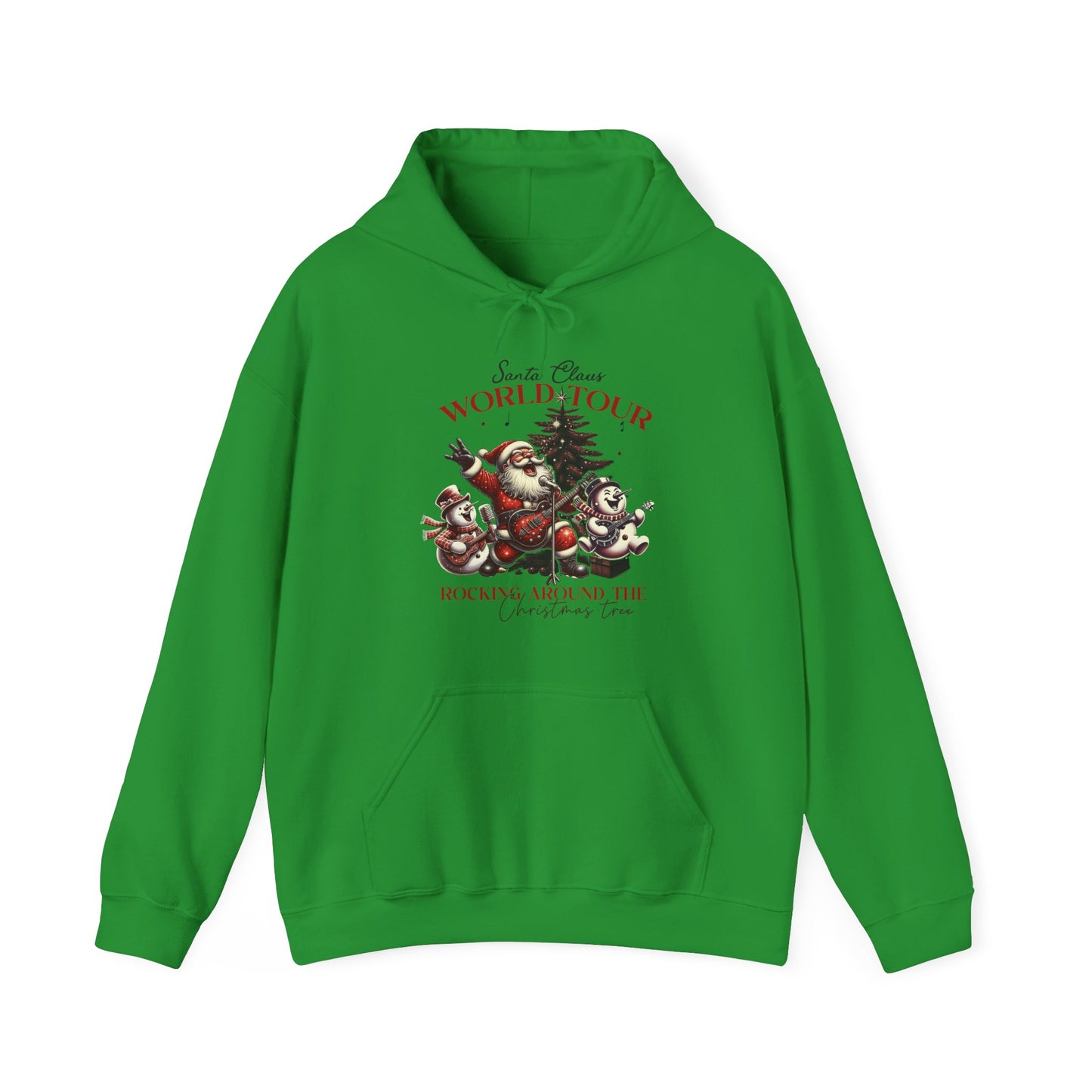 Santa Claus World Tour Hoodie — 'Rocking Around the' Christmas Sweatshirt