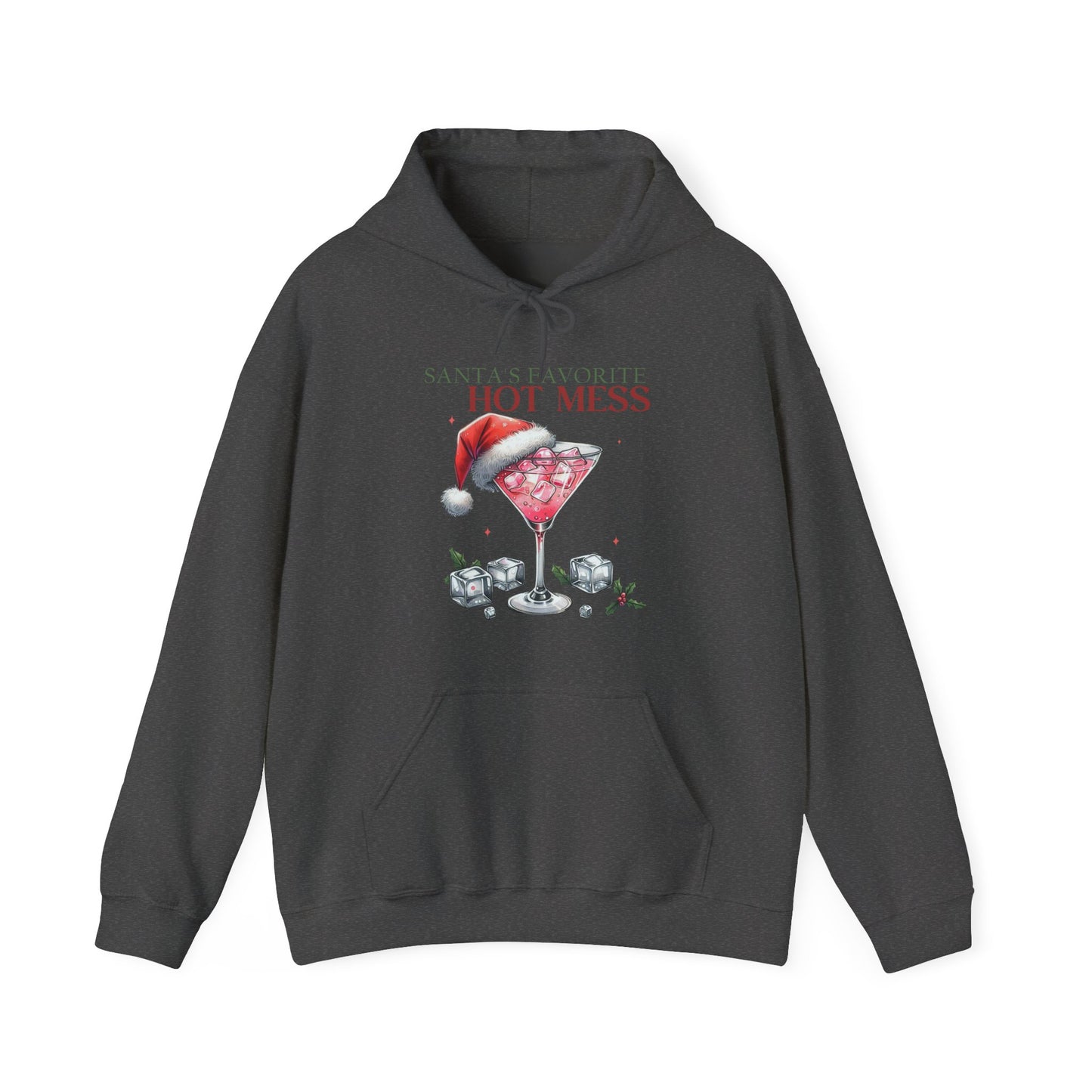 Christmas 'Hot Mess' Cocktail Hoodie — Funny Holiday Party Sweatshirt