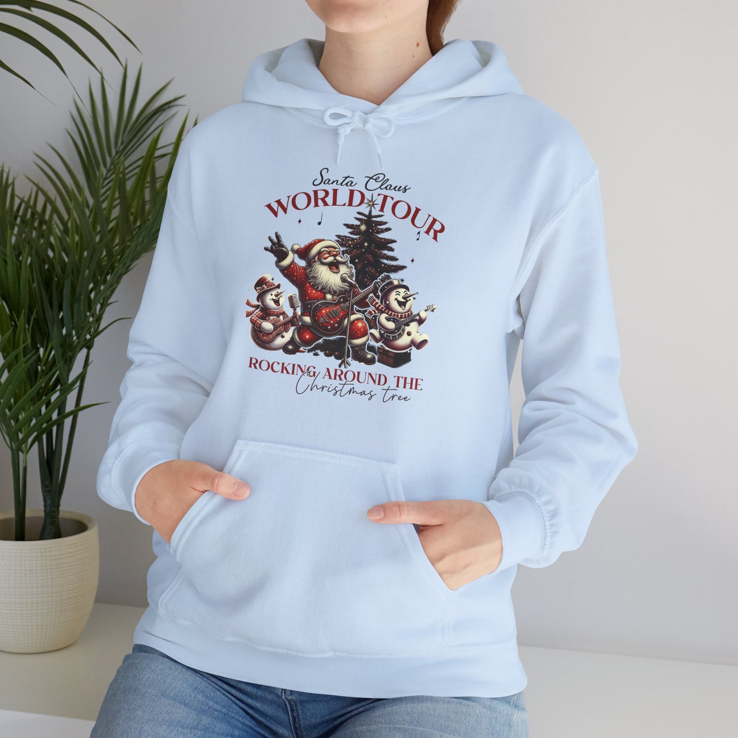 Santa Claus World Tour Hoodie — 'Rocking Around the' Christmas Sweatshirt