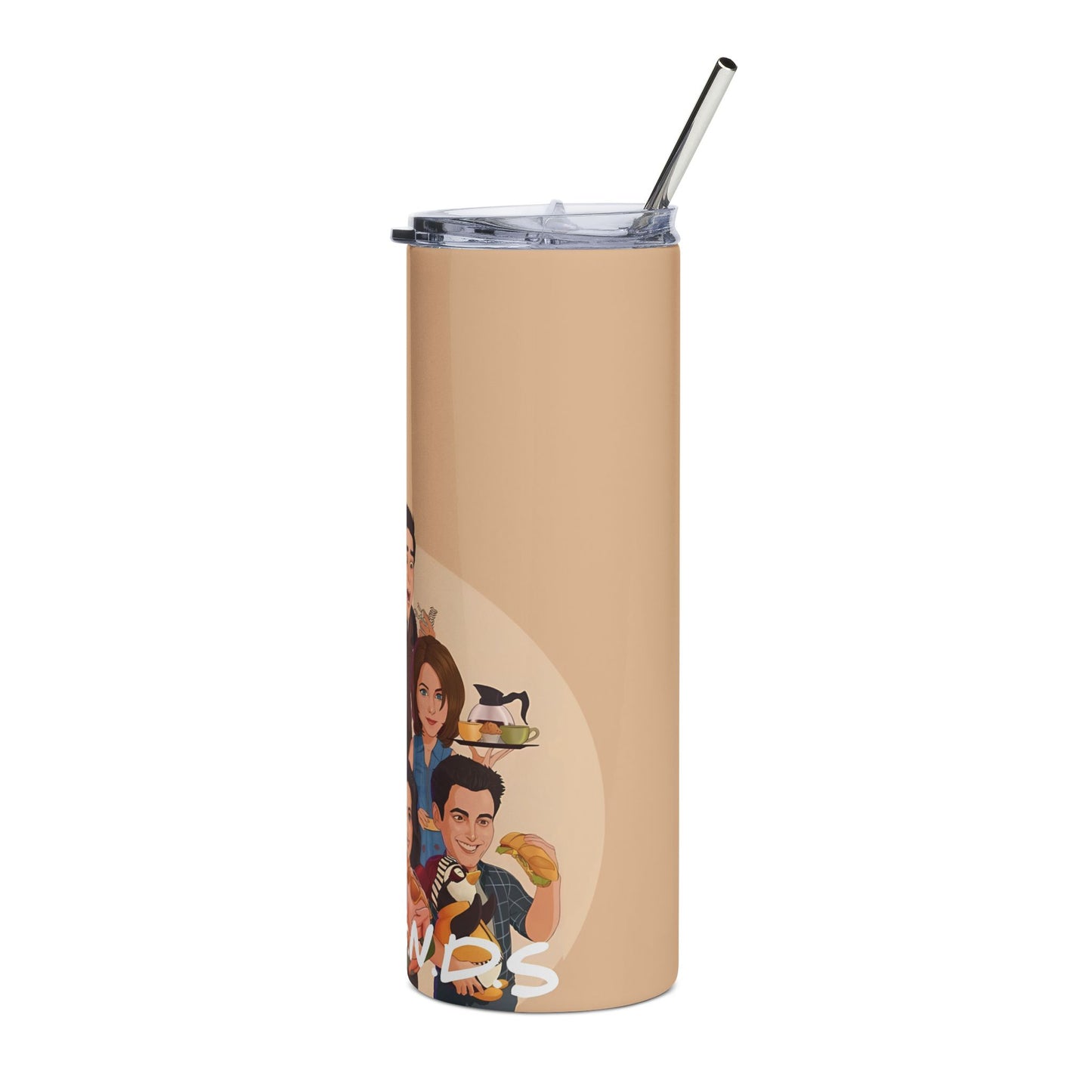 Friends TV Show Cartoon Character 20oz Stainless Steel Tumbler — Insulated Travel Cup