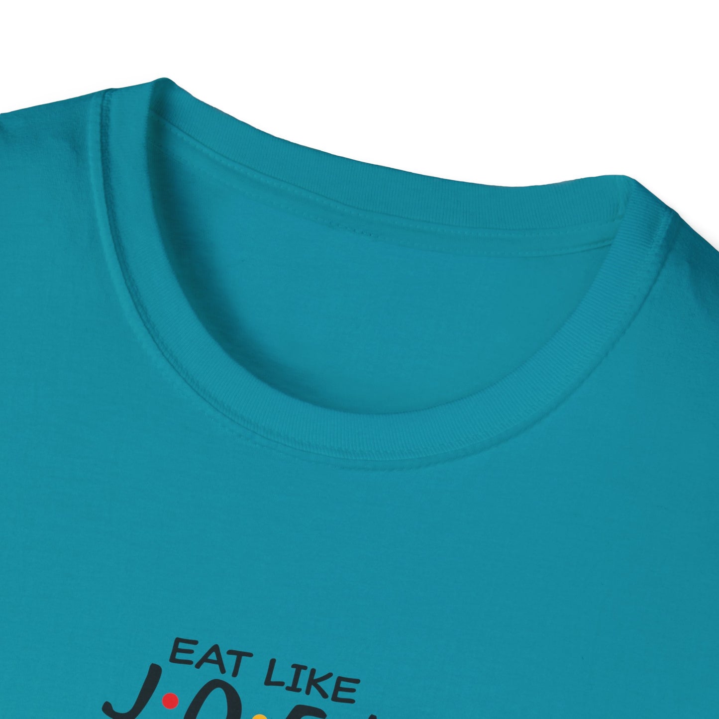 Friends TV Show Inspired Graphic T-Shirt — "Eat Like Joey, Dress Like Rachel"