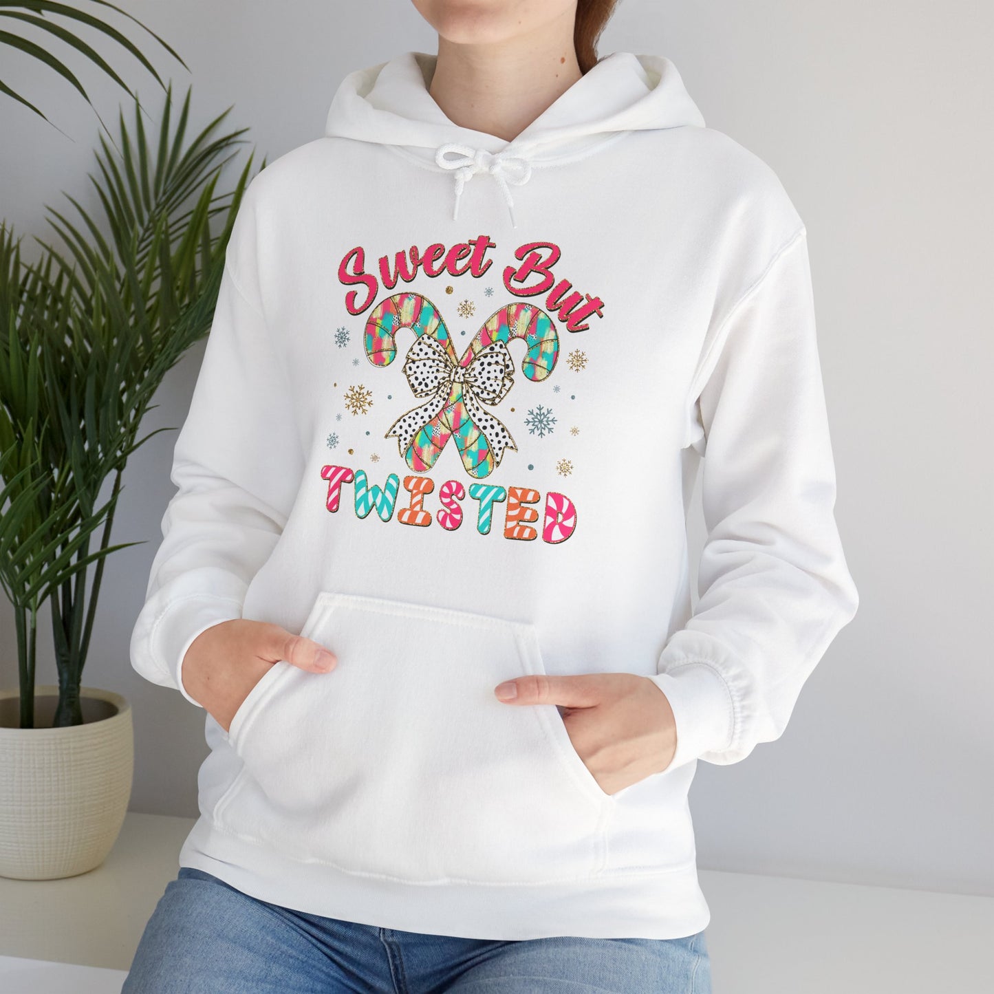 Sweet But Twisted Hoodie – Candy Cane Butterfly Christmas Sweatshirt
