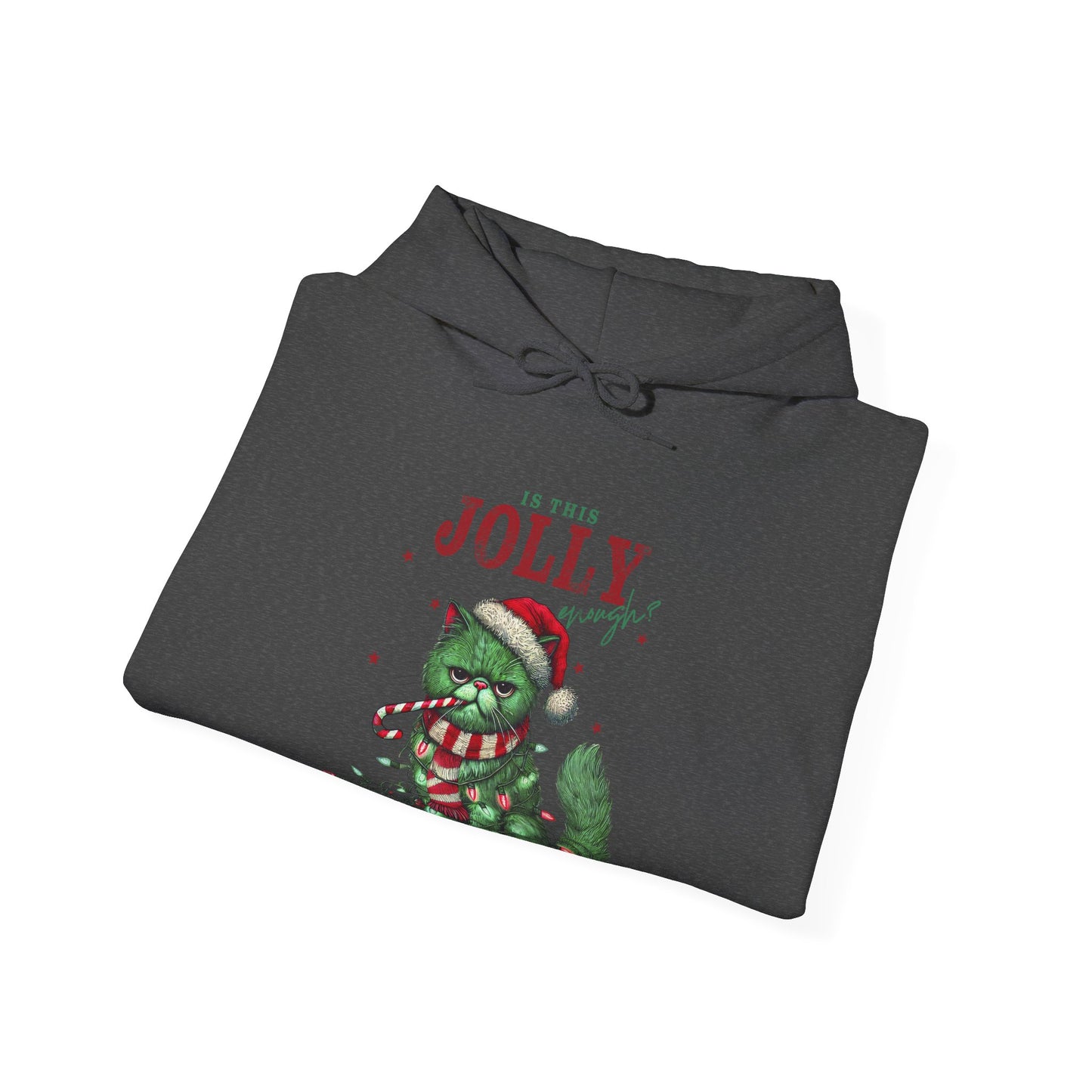 Holiday Dino Hoodie - "Be Jolly" Cute Christmas T-Rex Sweatshirt