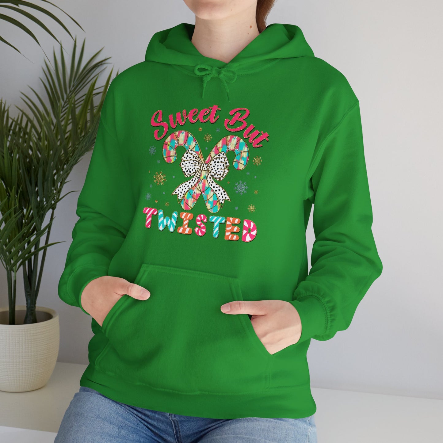 Sweet But Twisted Hoodie – Candy Cane Butterfly Christmas Sweatshirt