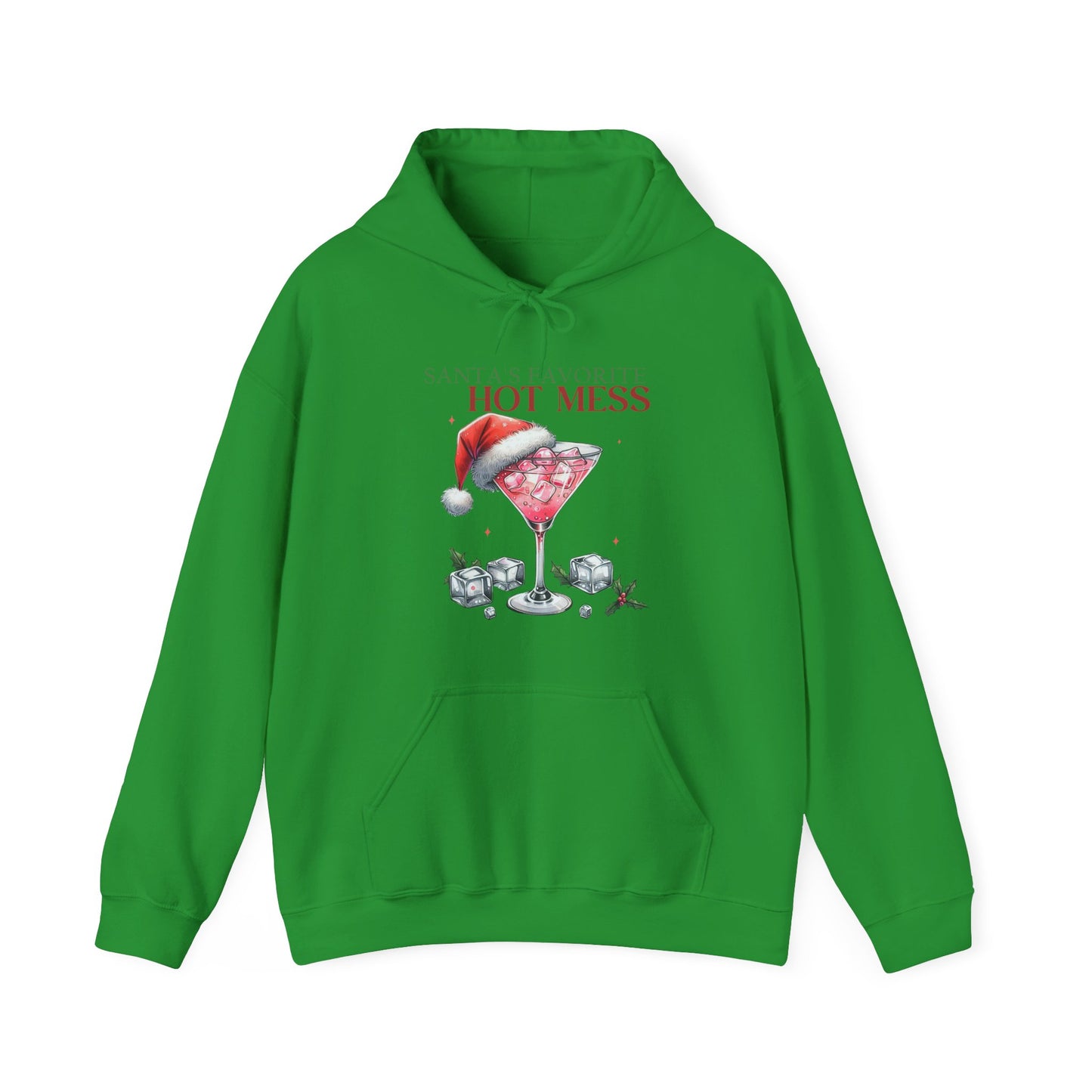 Christmas 'Hot Mess' Cocktail Hoodie — Funny Holiday Party Sweatshirt