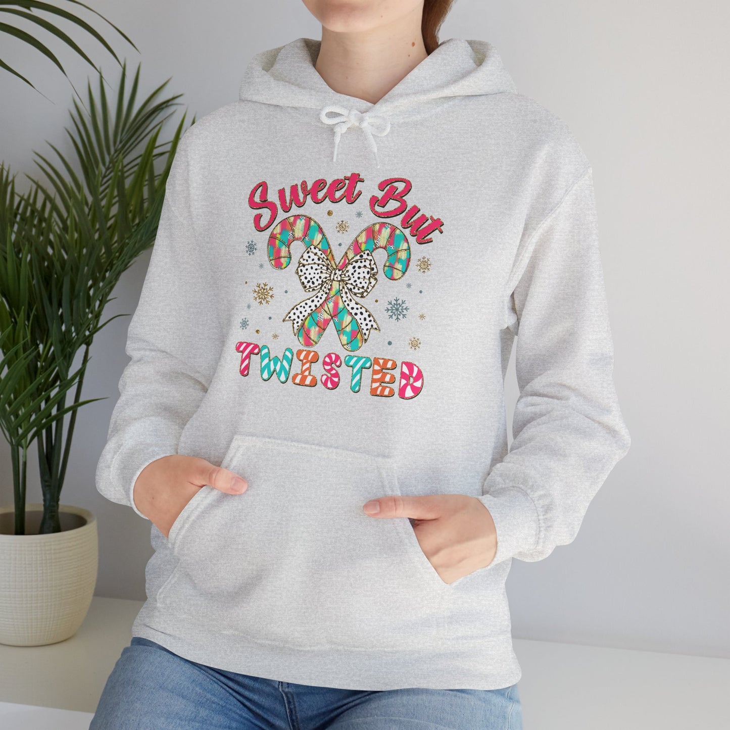 Sweet But Twisted Hoodie – Candy Cane Butterfly Christmas Sweatshirt