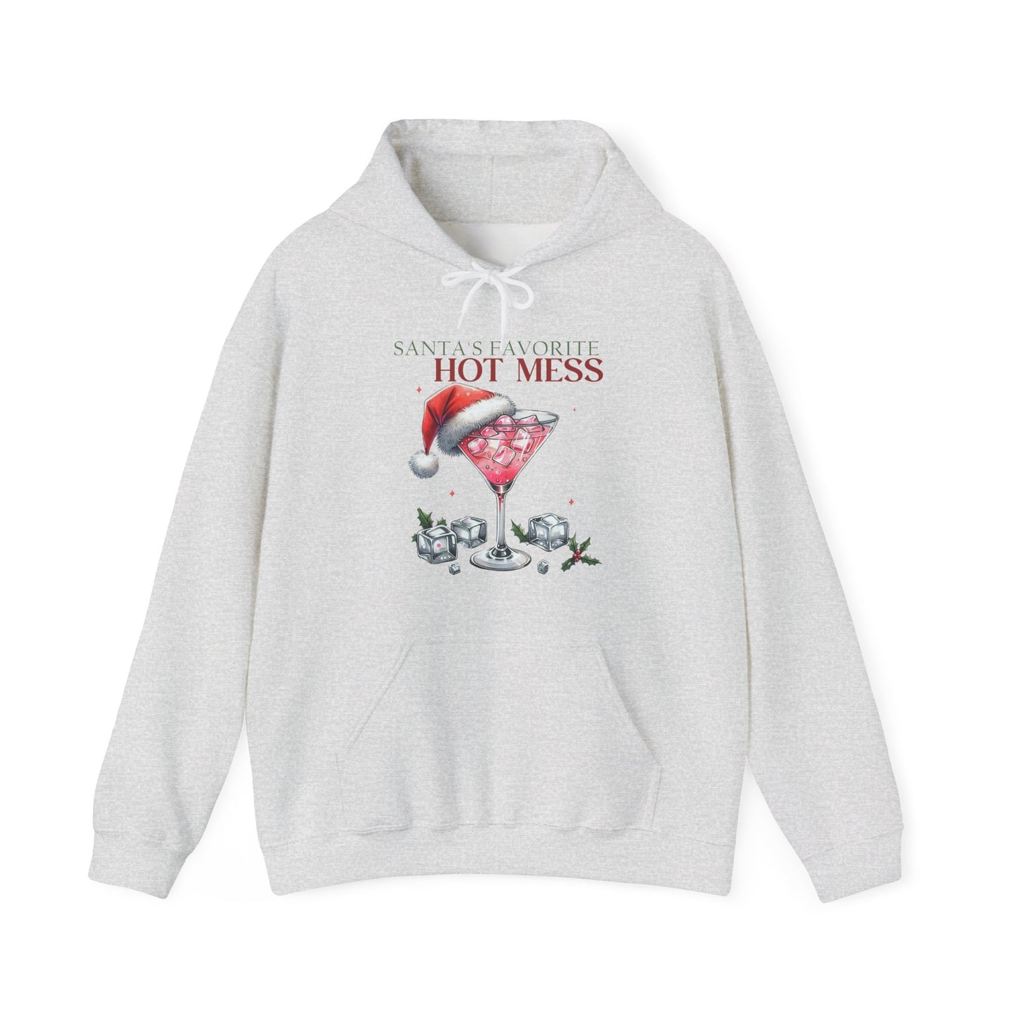 Christmas 'Hot Mess' Cocktail Hoodie — Funny Holiday Party Sweatshirt