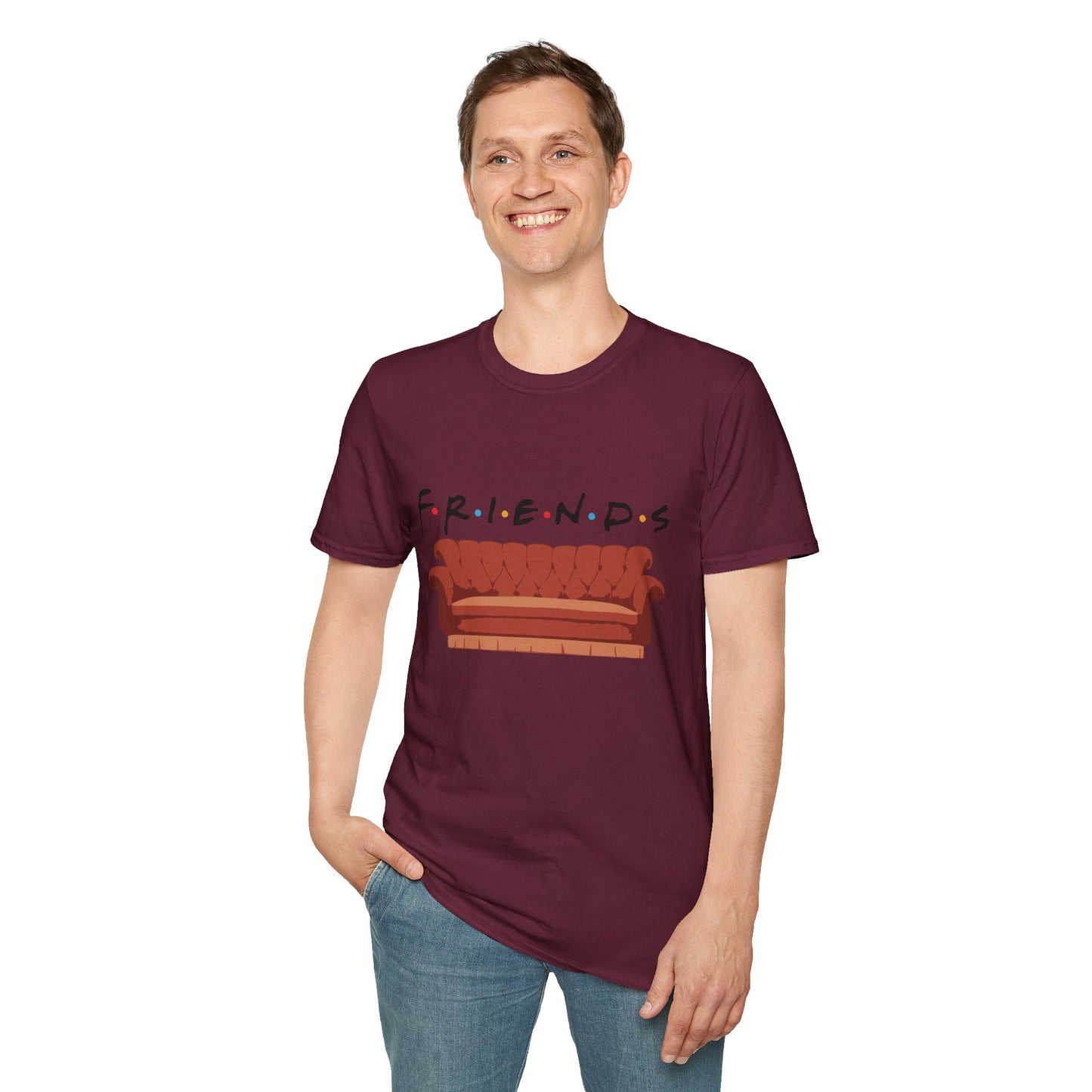 Friends TV Show Couch T-Shirt — Retro Sitcom Logo Tee