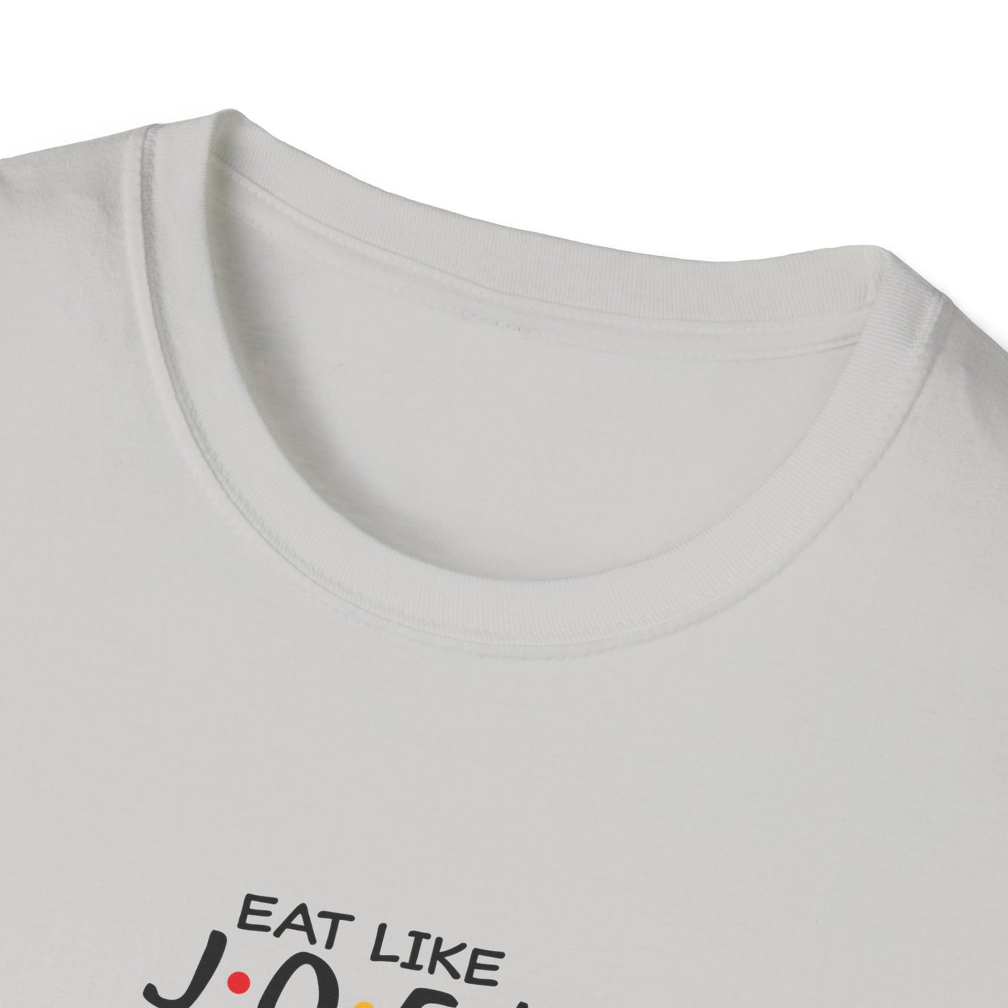 Friends TV Show Inspired Graphic T-Shirt — "Eat Like Joey, Dress Like Rachel"