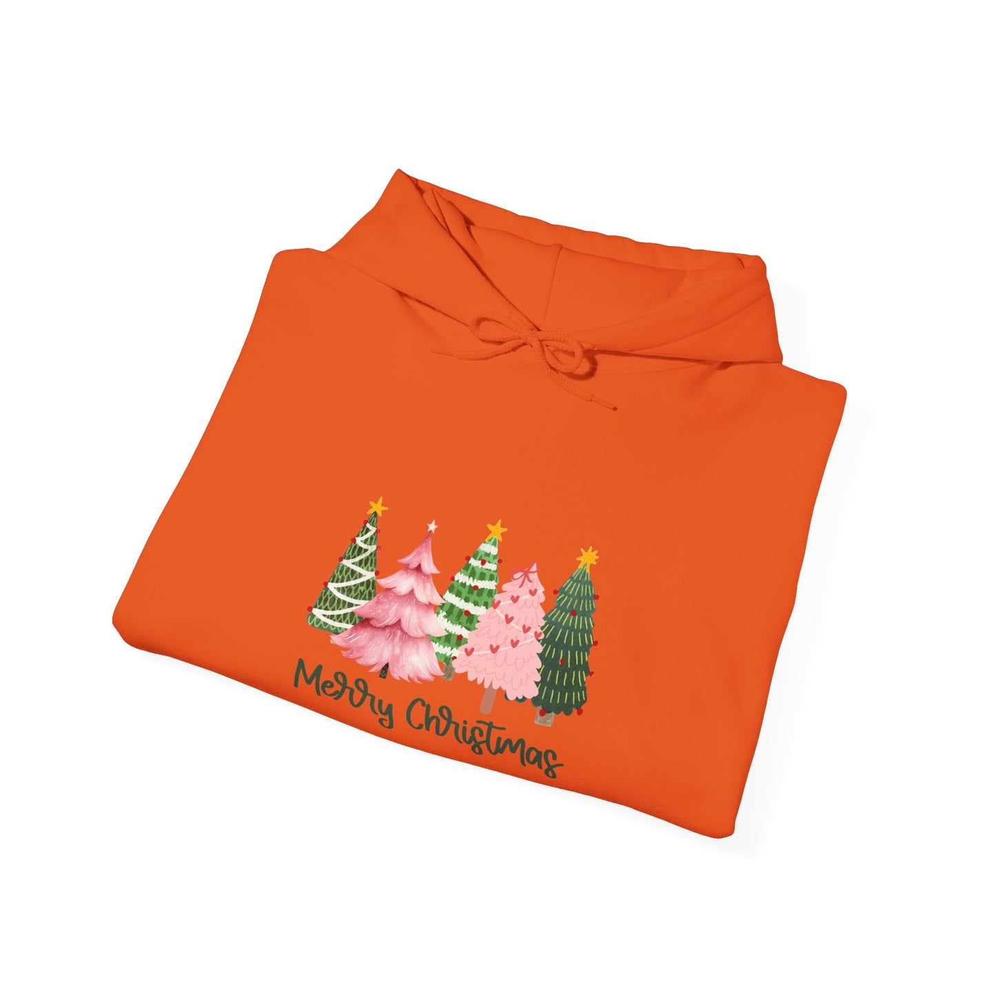 Christmas Tree Cluster Hoodie – "Merry Christmas" Festive Holiday Sweatshirt