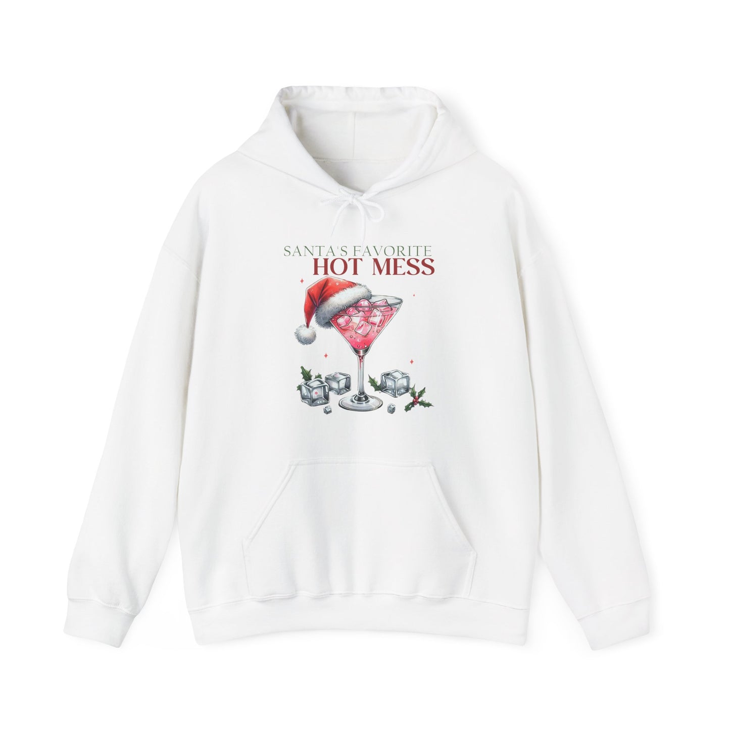 Christmas 'Hot Mess' Cocktail Hoodie — Funny Holiday Party Sweatshirt