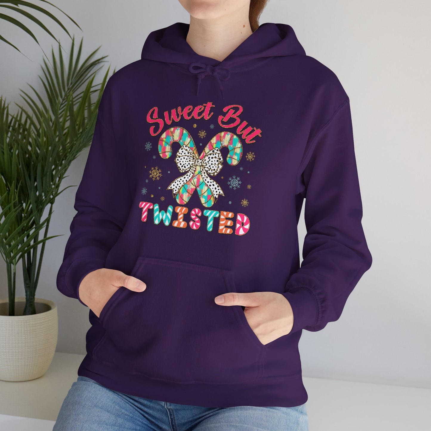 Sweet But Twisted Hoodie – Candy Cane Butterfly Christmas Sweatshirt